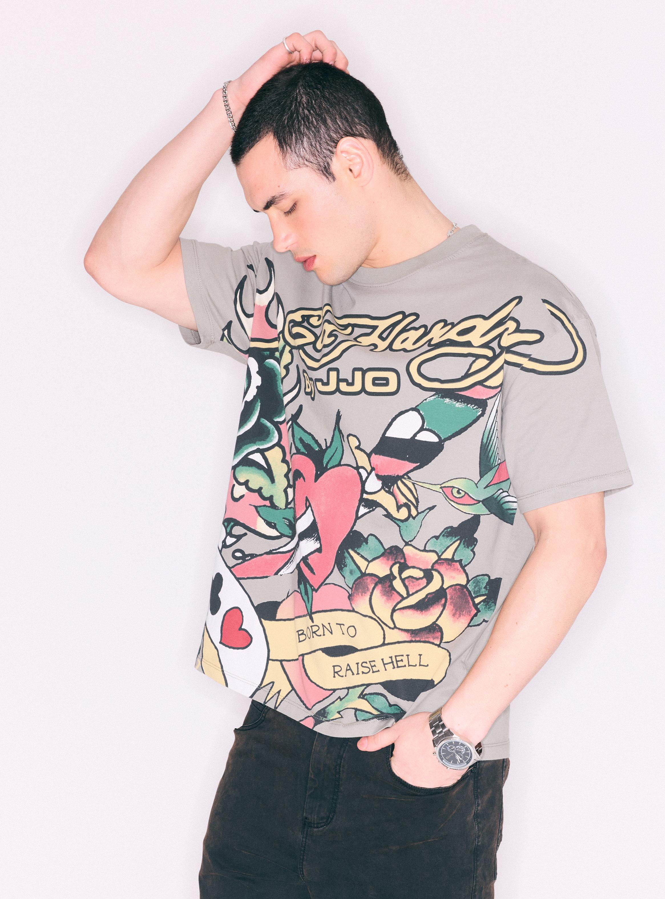 Polera Ed Hardy Estampado Frontal-0
