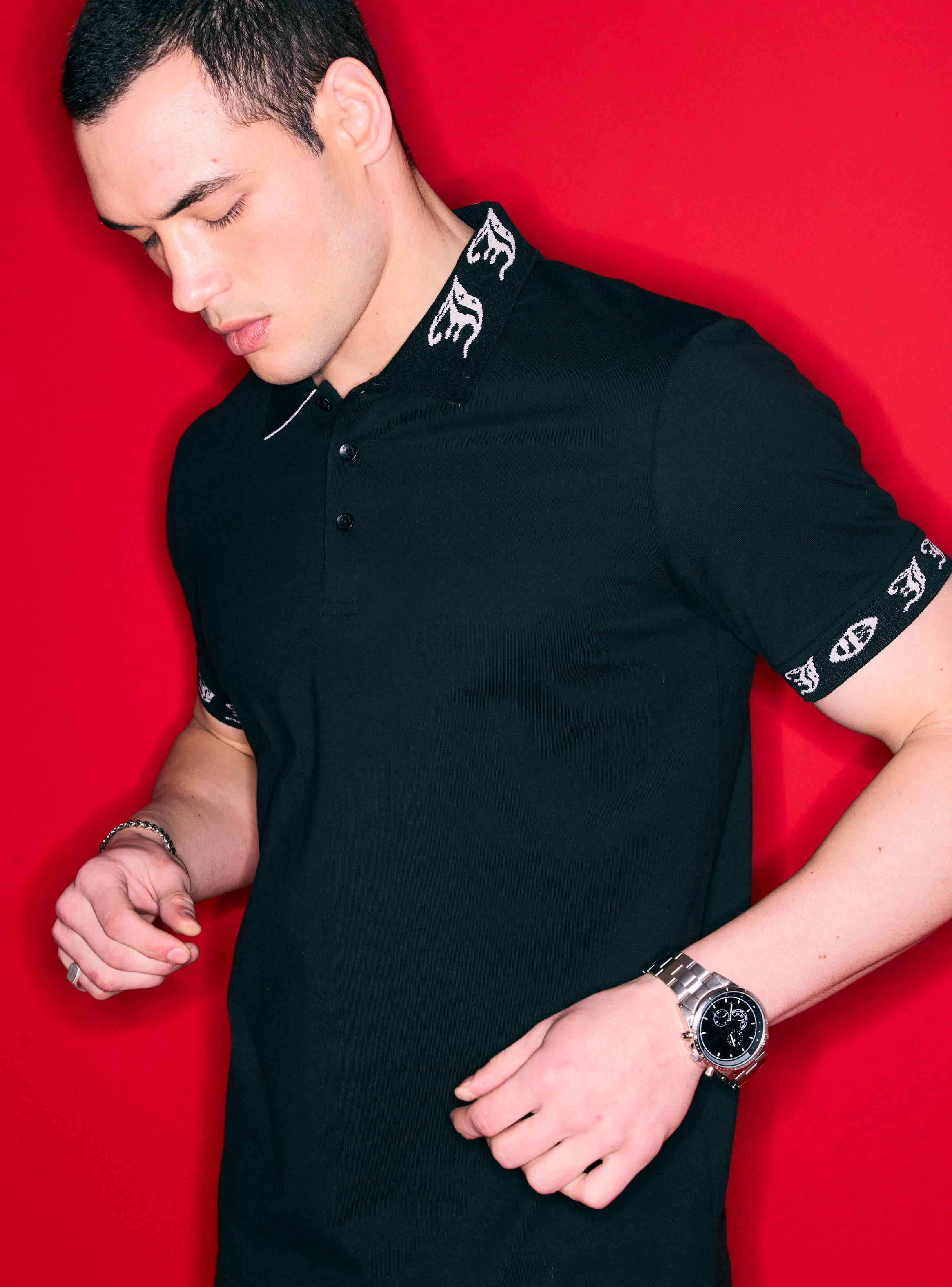 Polera Polo con Cuello y Mangas con Logo​-2