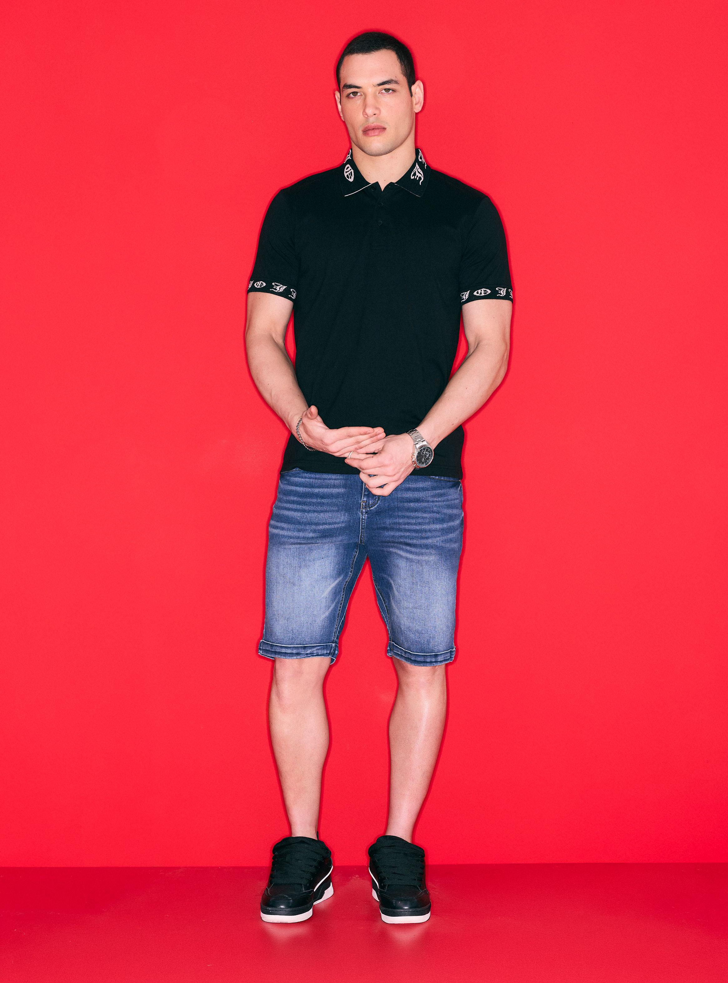 Polera Polo con Cuello y Mangas con Logo​-4