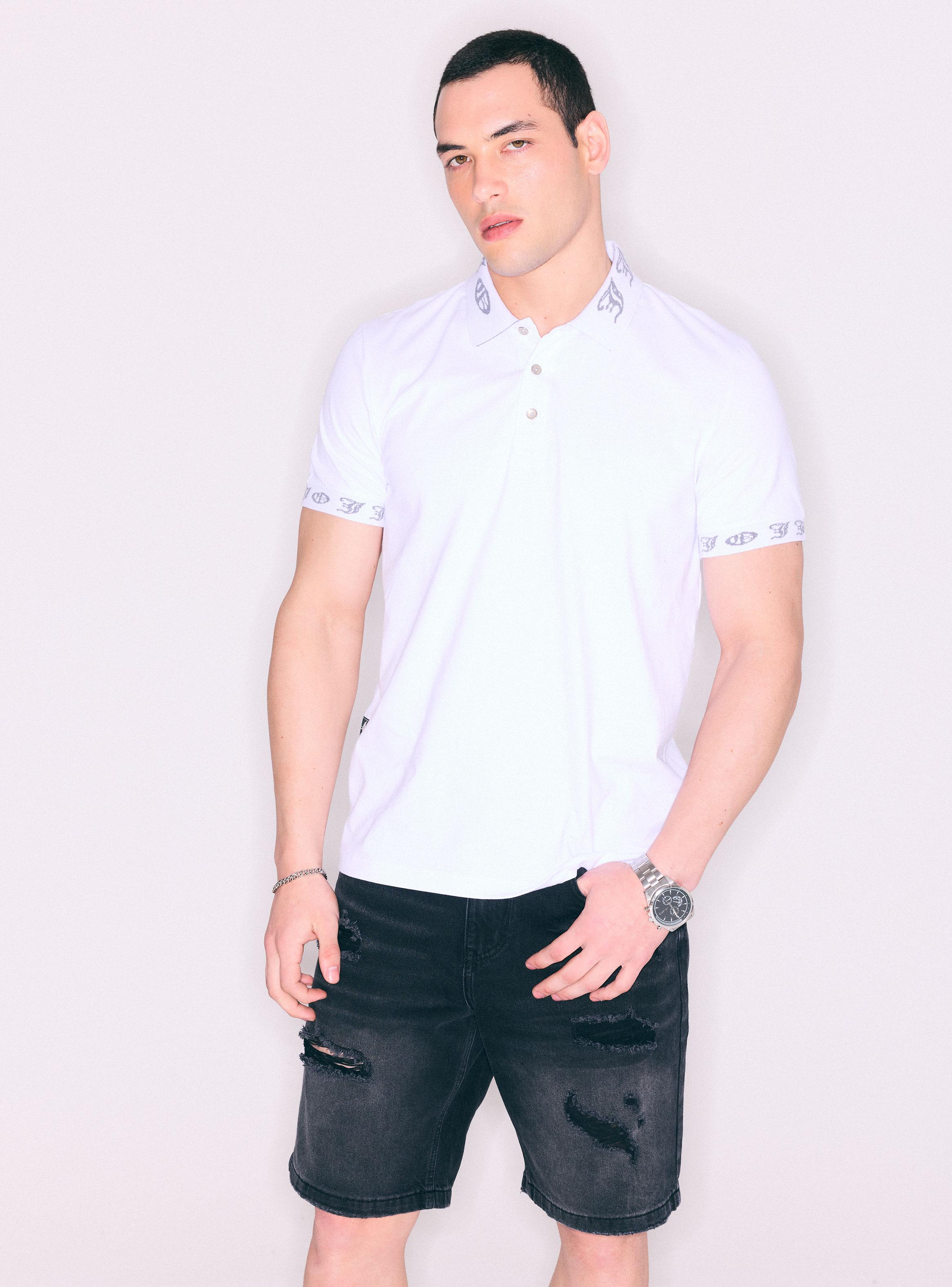Polera Polo con Cuello y Mangas con Logo​-0