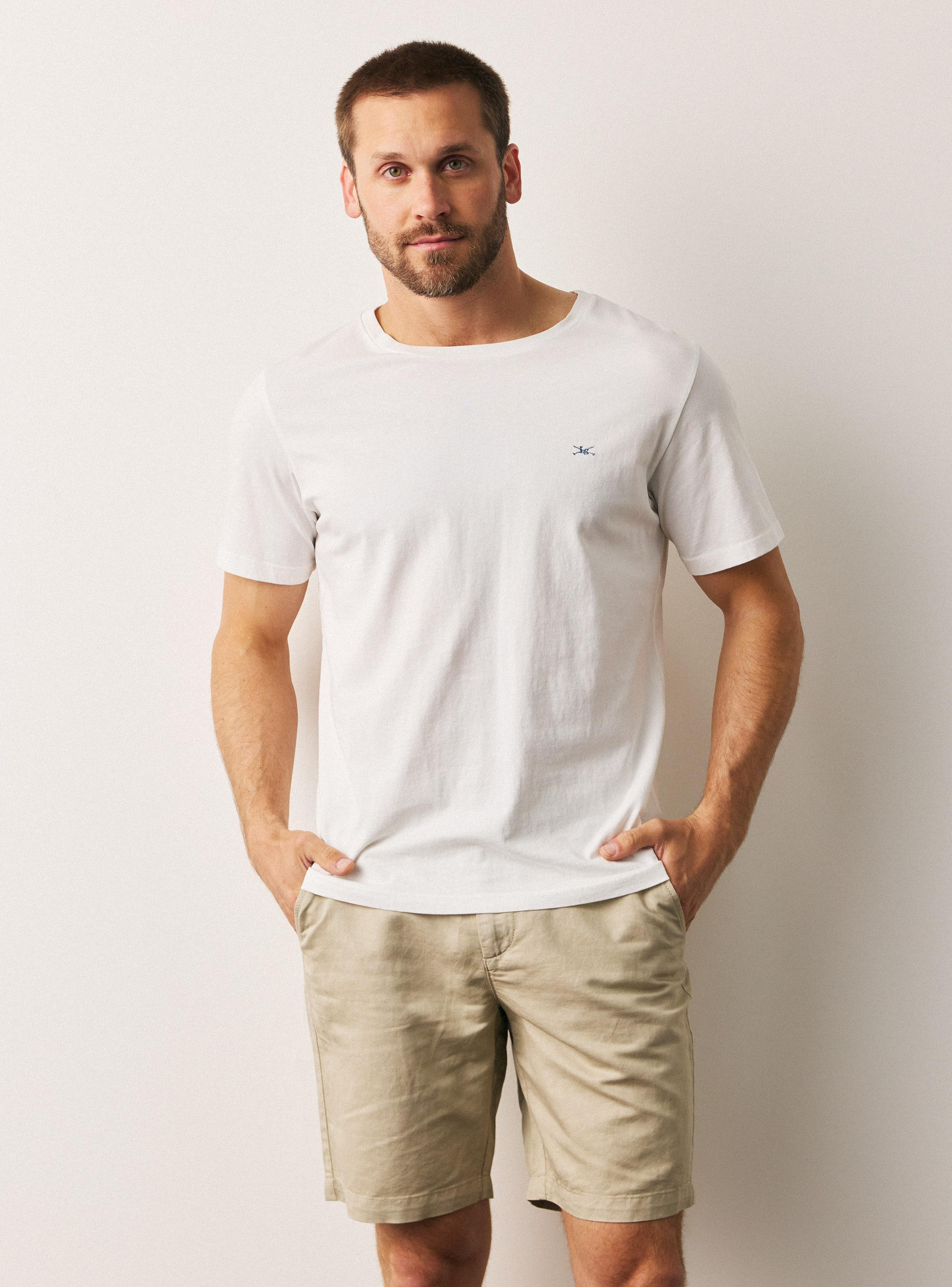 Polera Logo Bordado Crew Neck-0
