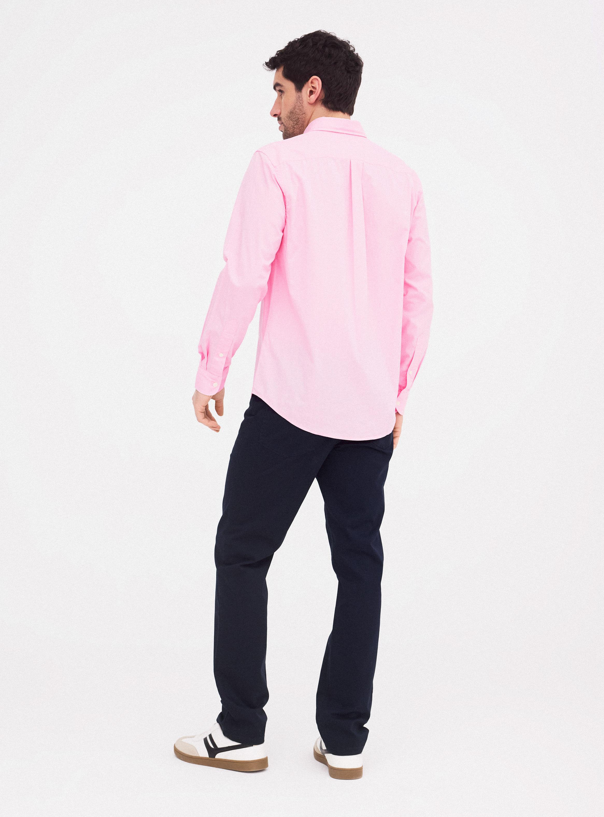 Camisa Manga Larga Casual Logo Bordado-5