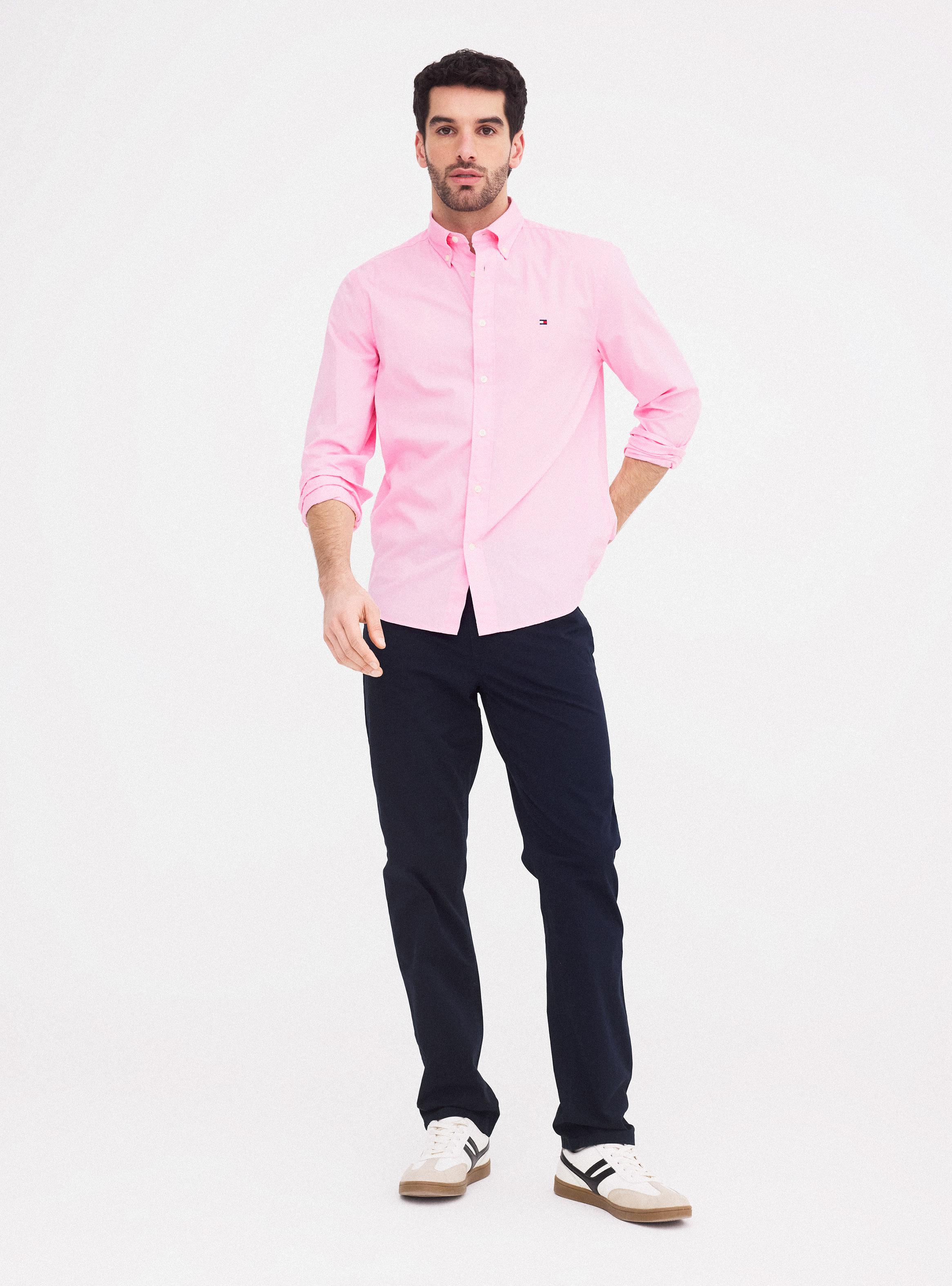 Camisa Manga Larga Casual Logo Bordado-4
