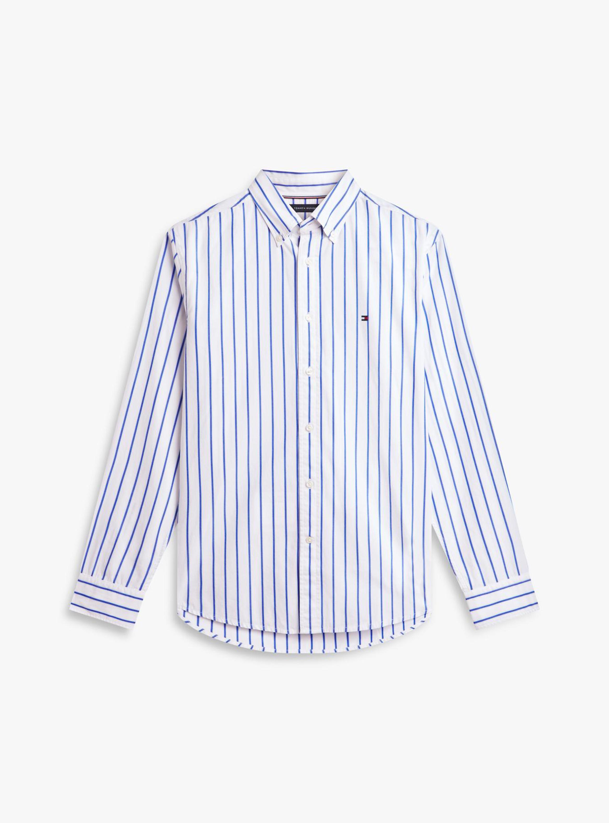 Camisa Manga Larga Print Lineas Algodón-4