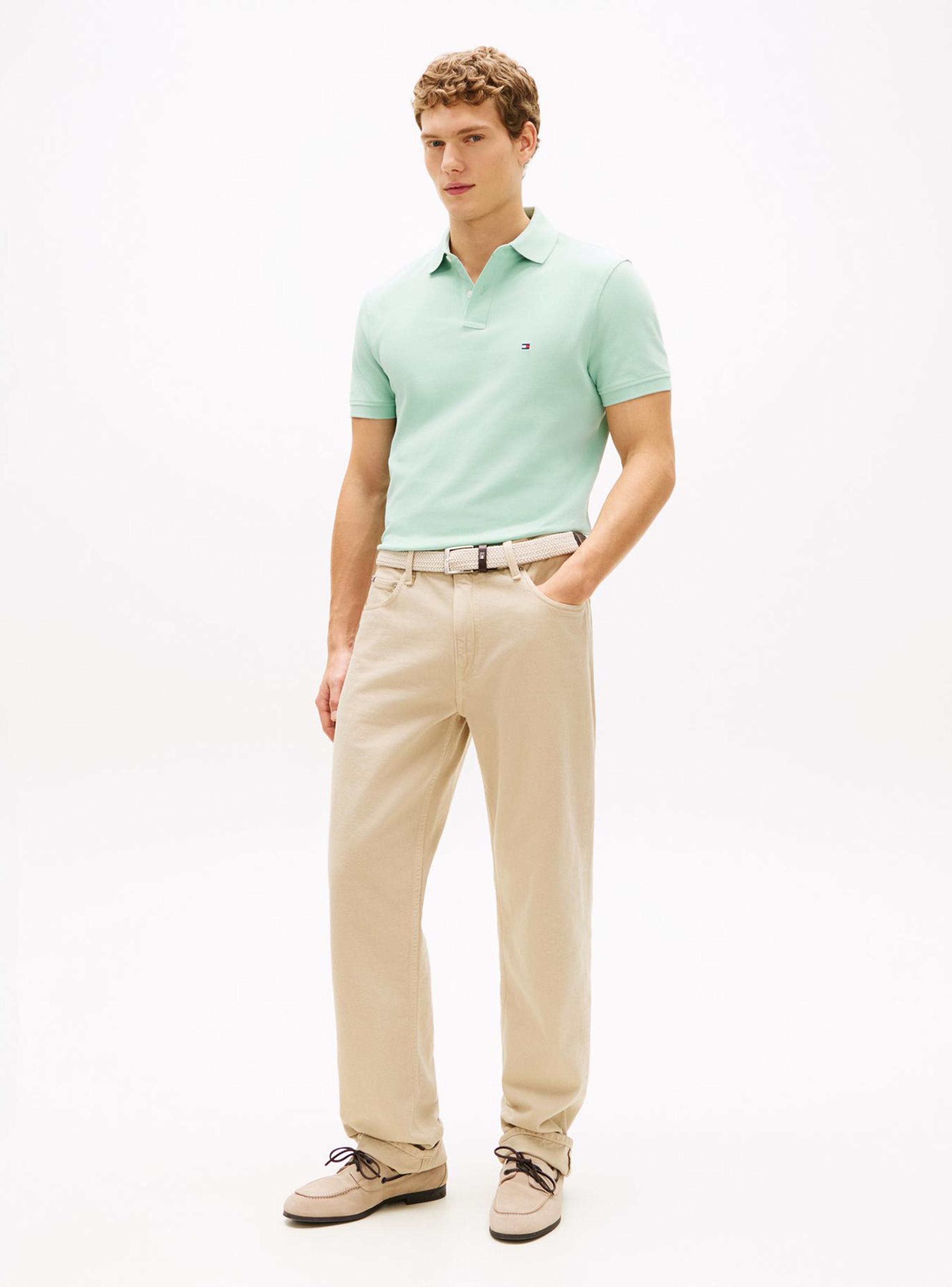 Polera Piqué Sólida Cuello Polo Casual-2