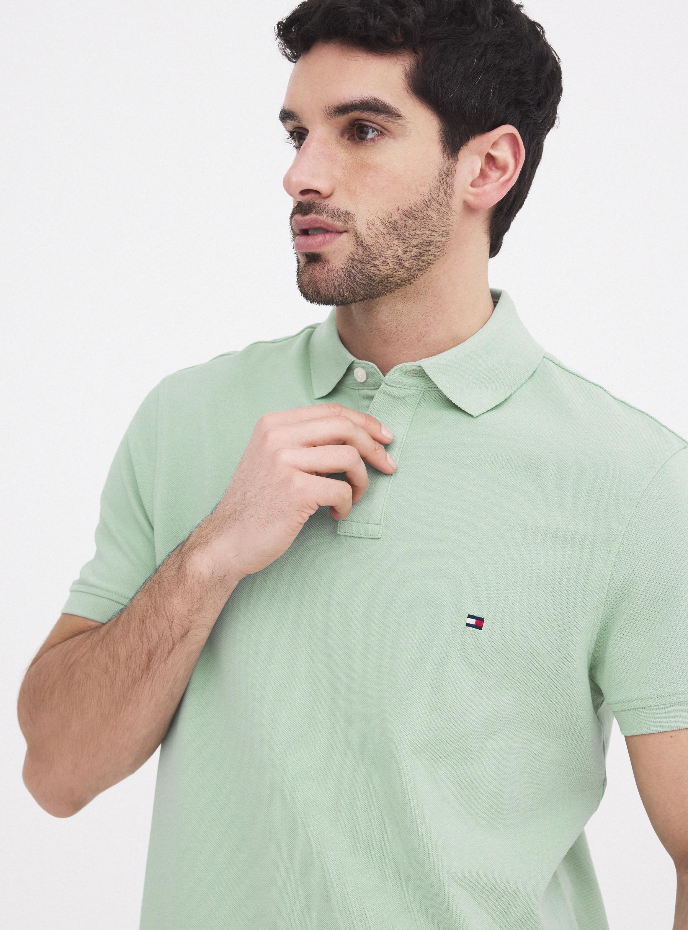 Polera Piqué Sólida Cuello Polo Casual-2