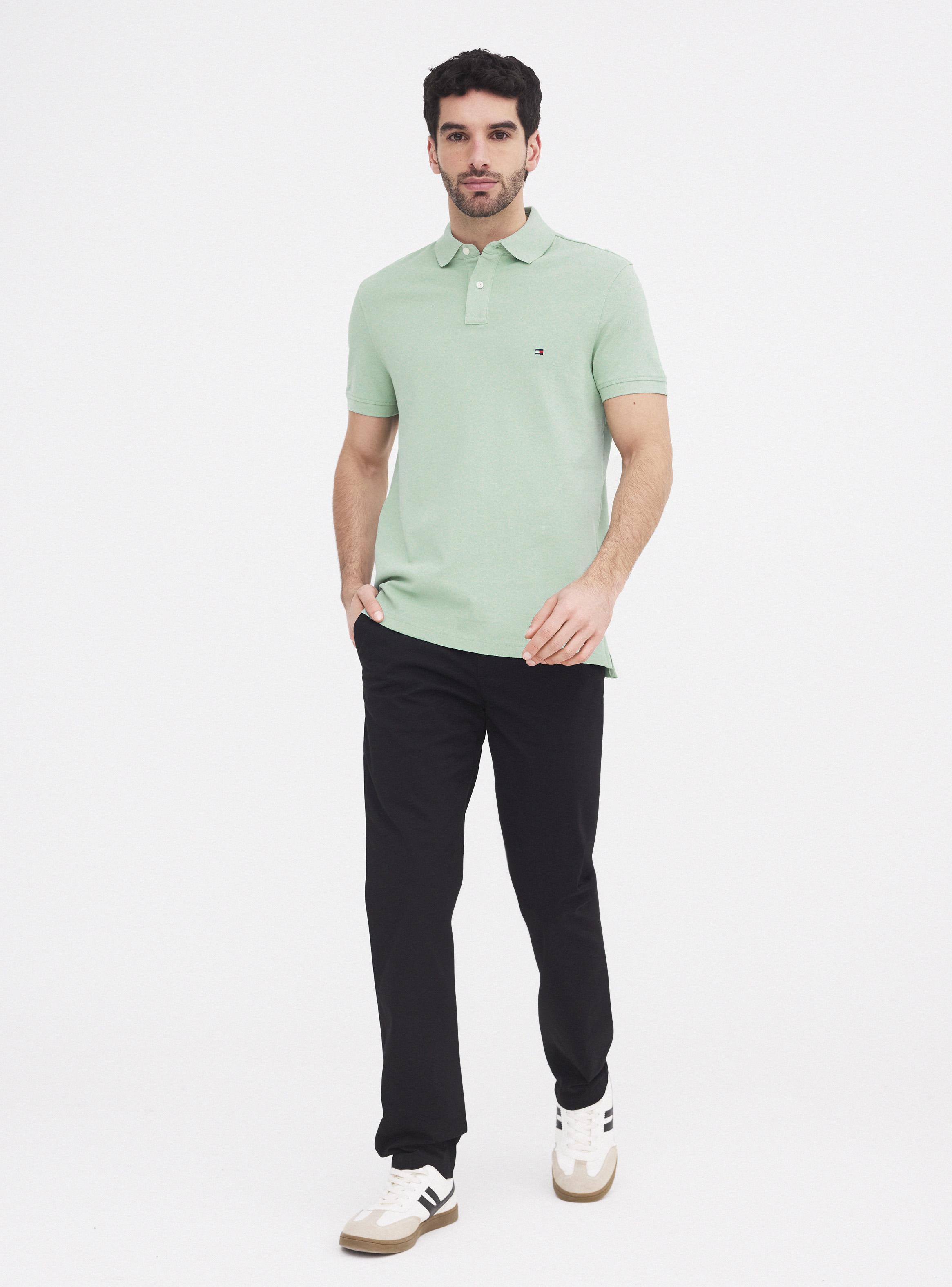 Polera Piqué Sólida Cuello Polo Casual-4