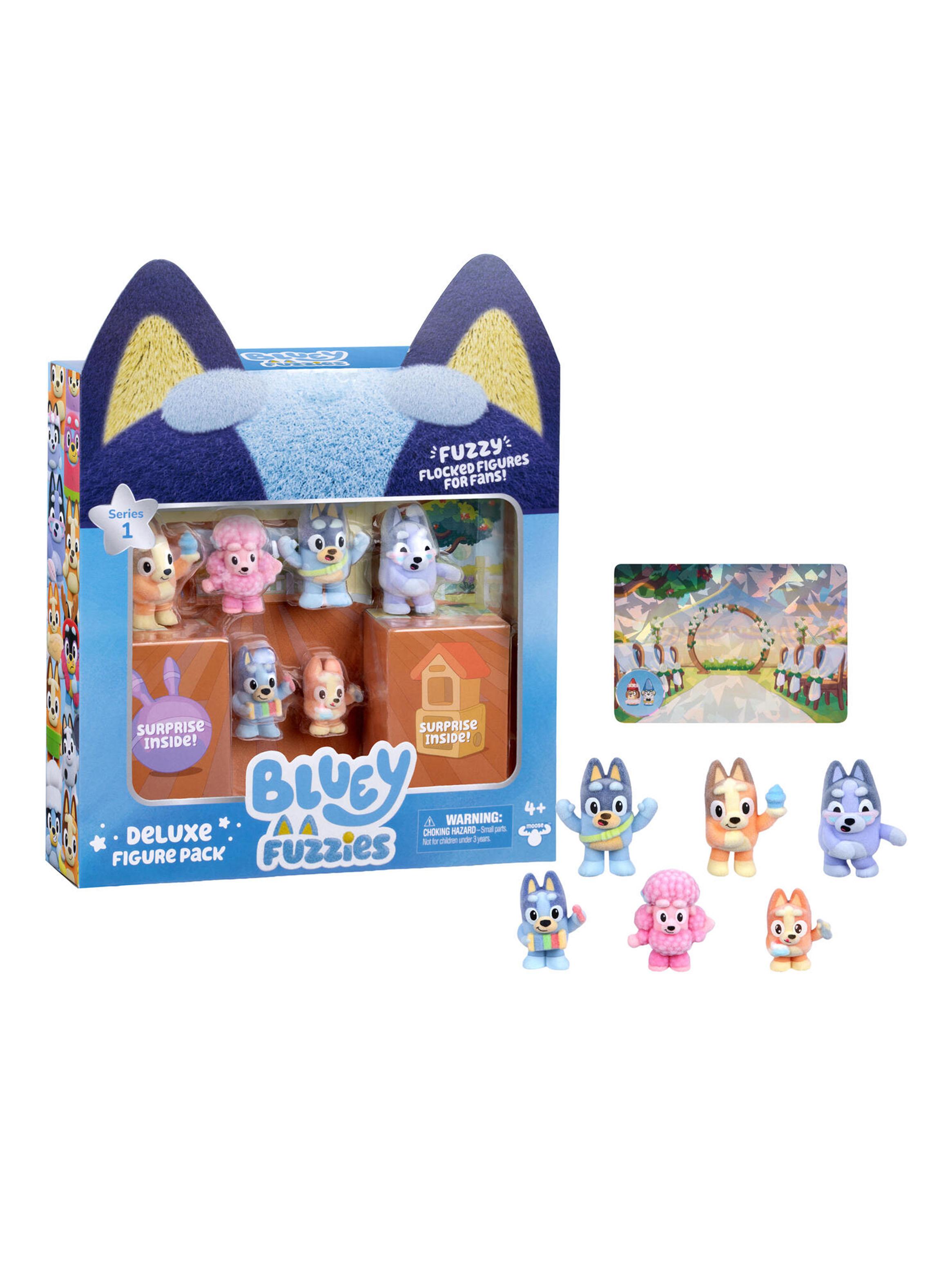 Figuras de Colección Bluey Fuzzies Deluxe con 2 Sorpresas-1