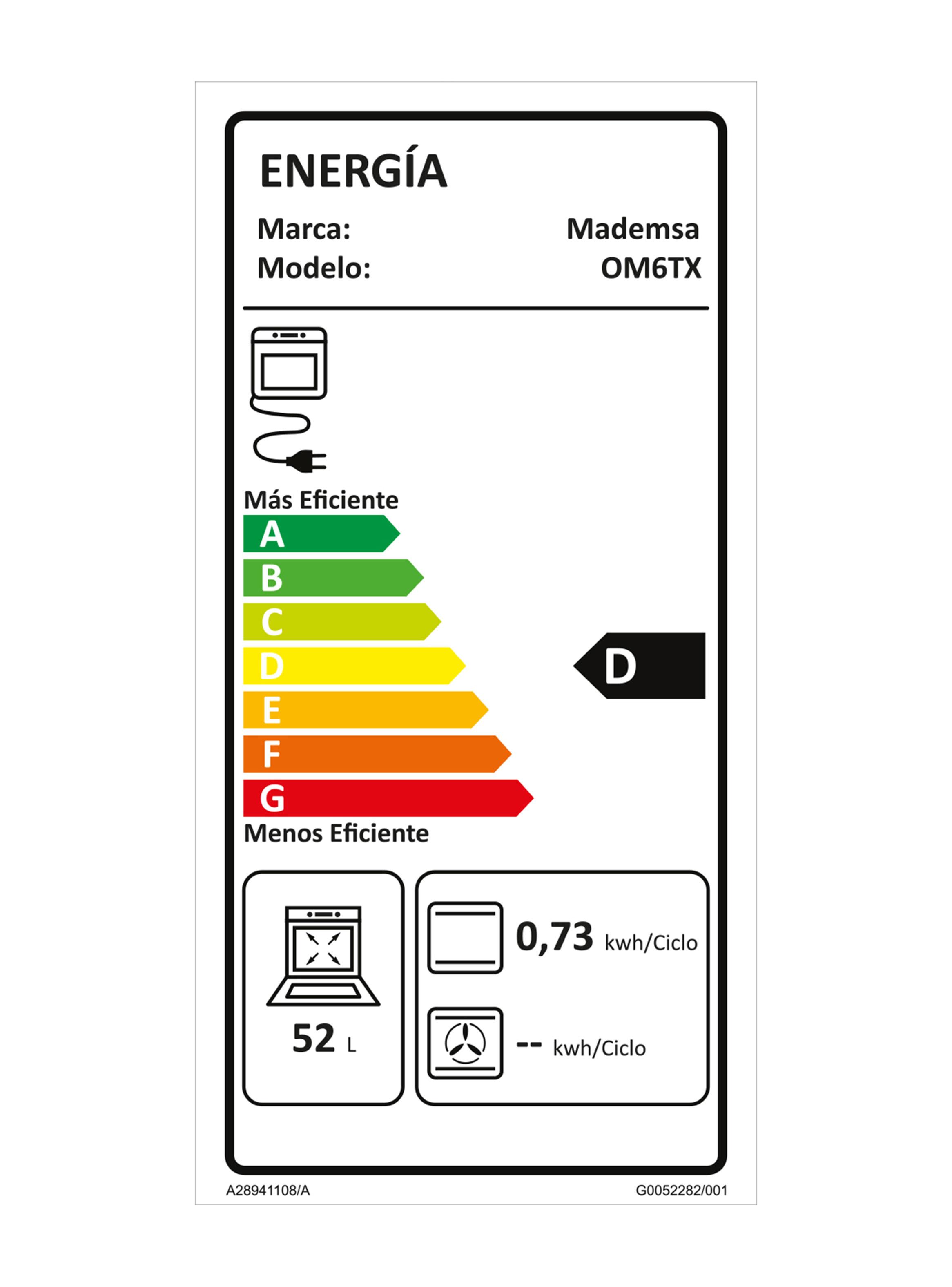 Horno Empotrable 52 Litros OM6TX-5