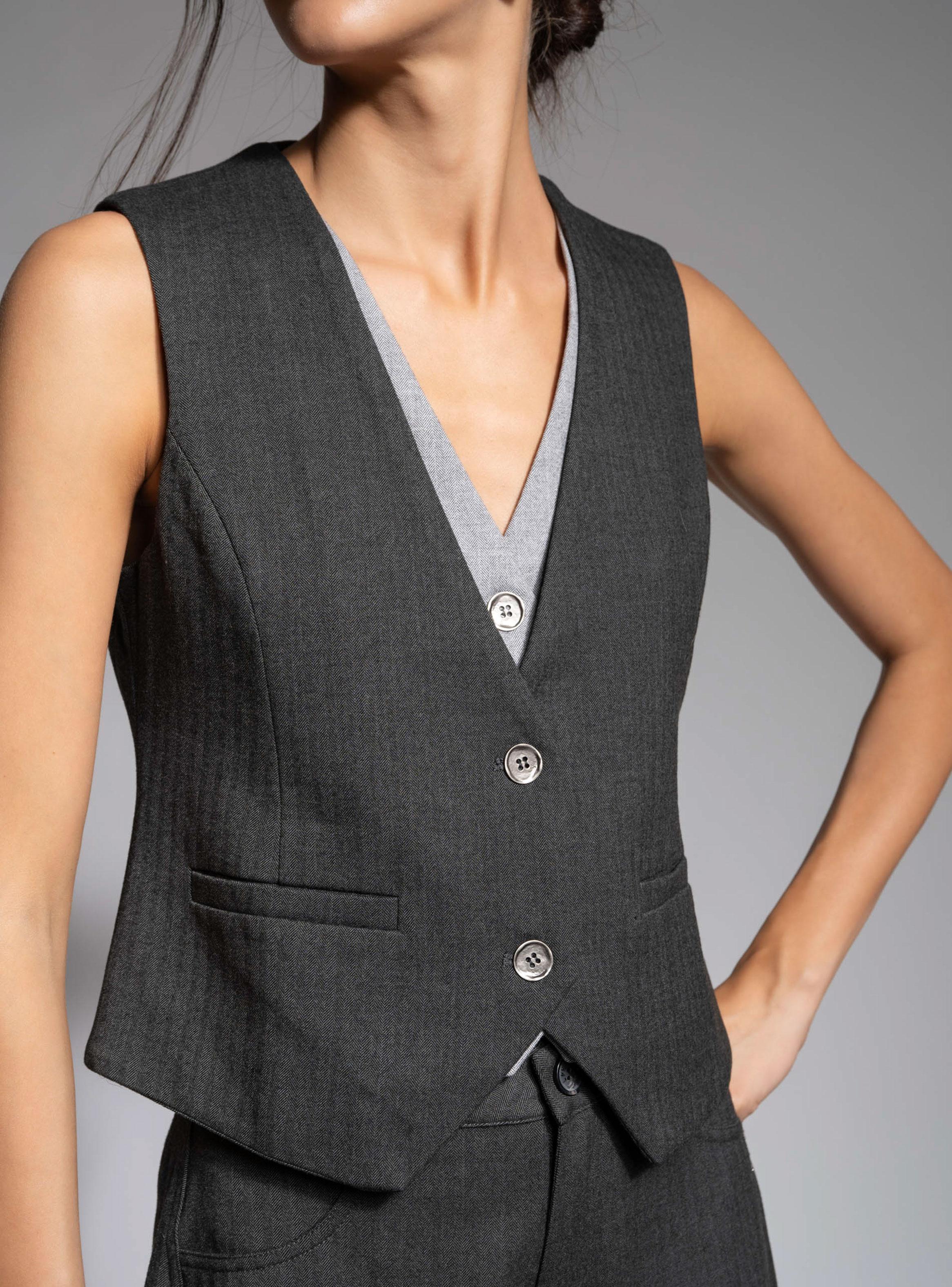 Vest Doble Capa Gris-5