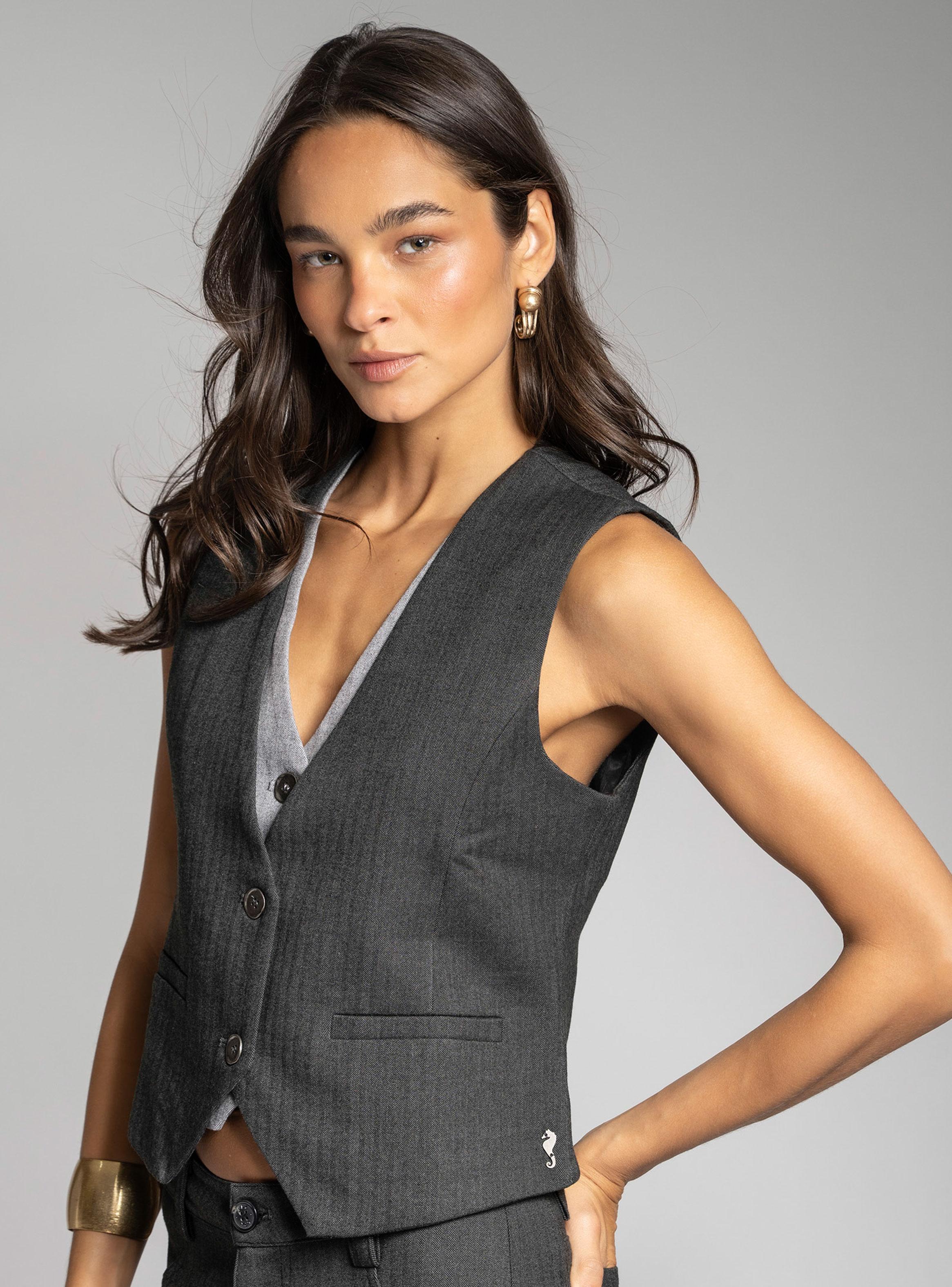 Vest Doble Capa Gris-4