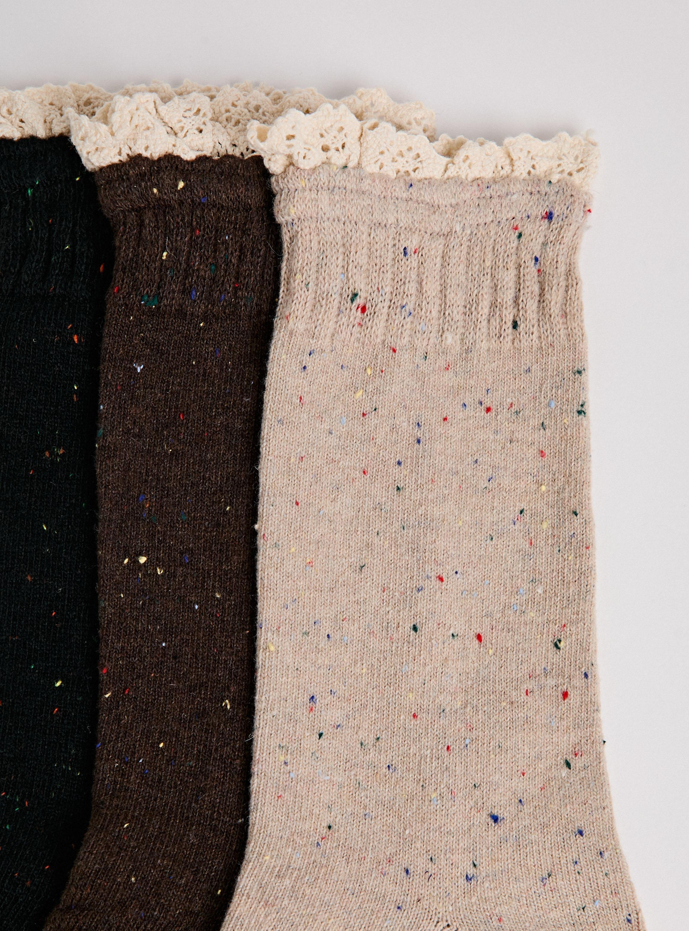 Pack 3 Calcetín Detalle Macramé y Color-3