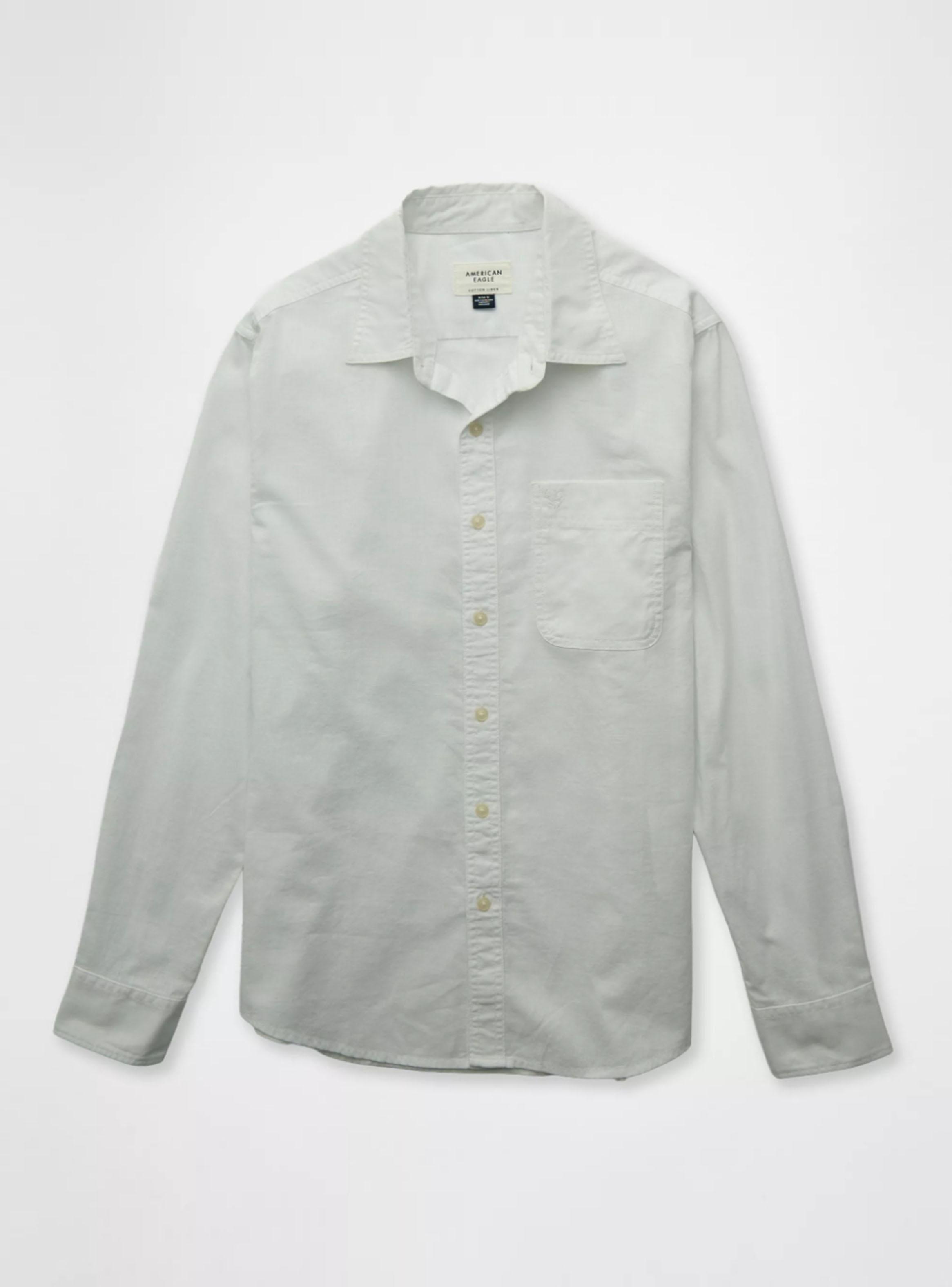 Camisa AE Everyday de Lino con Botones Bolsillo-2