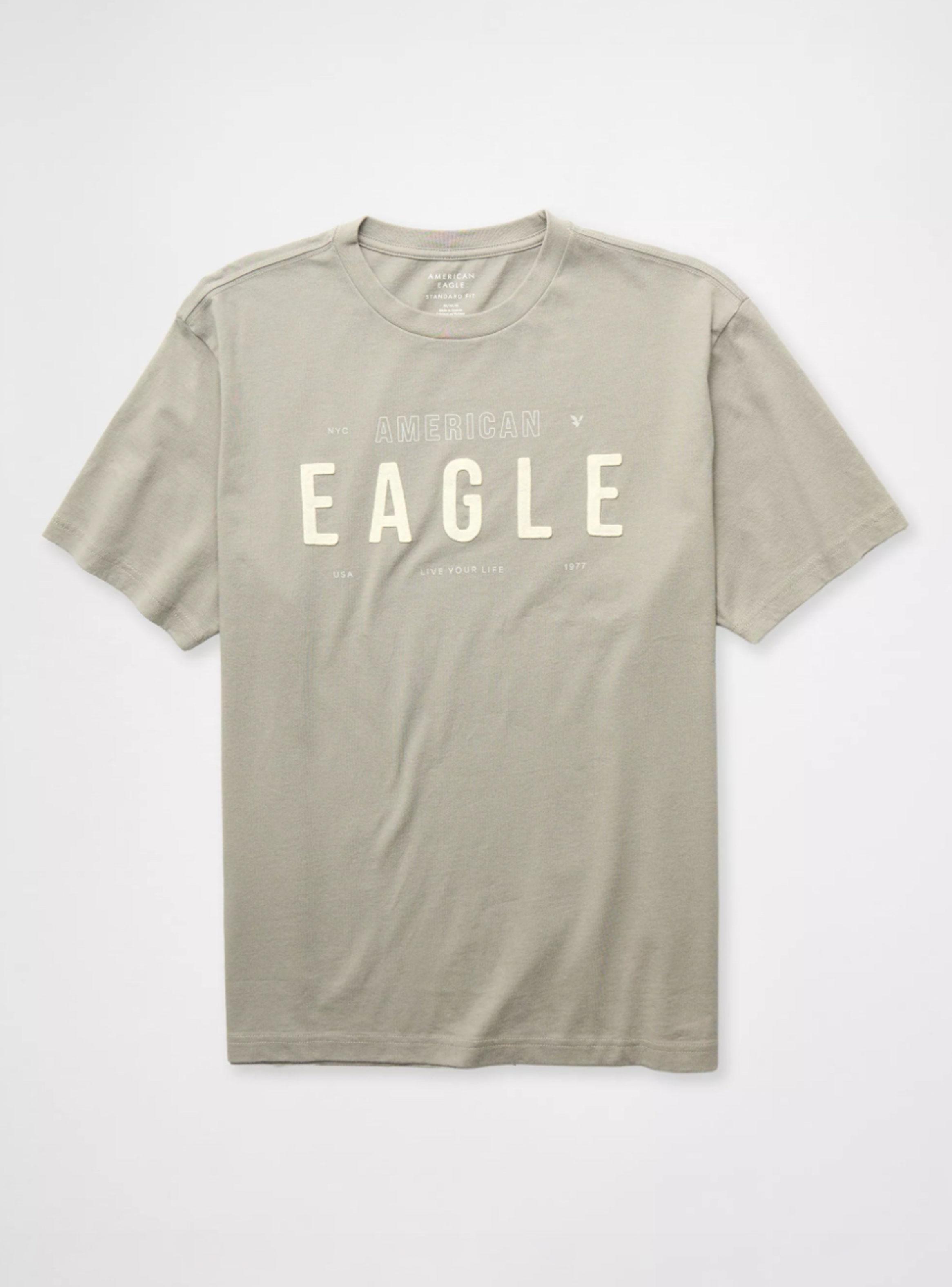 Polera AE Ligera de Fit Estándar con Gráfico de Logotipo-2