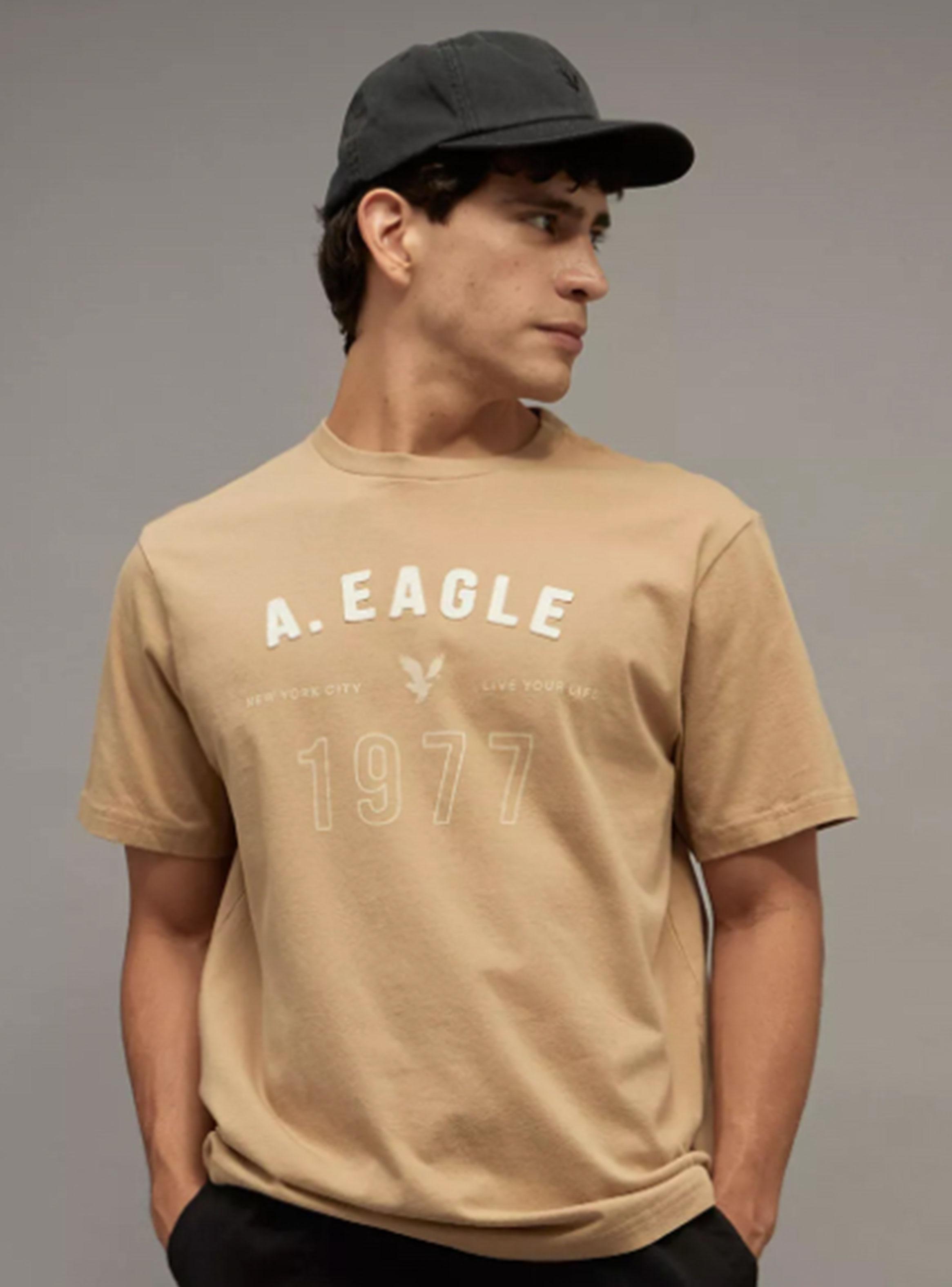 Polera AE Ligera de Fit Estándar con Gráfico de Logotipo-0