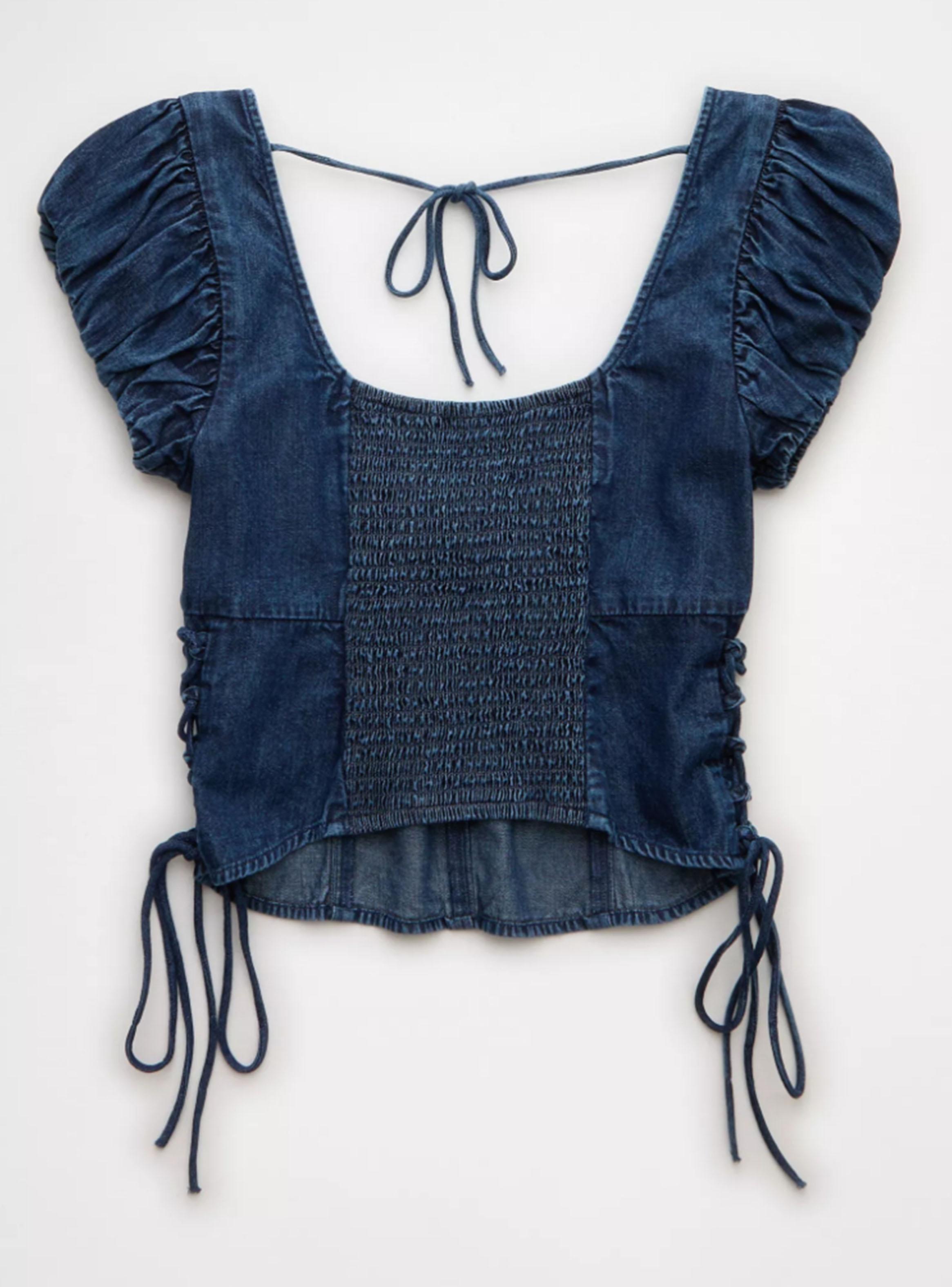 Blusa AE Acordonada con Lazo Lateral-4