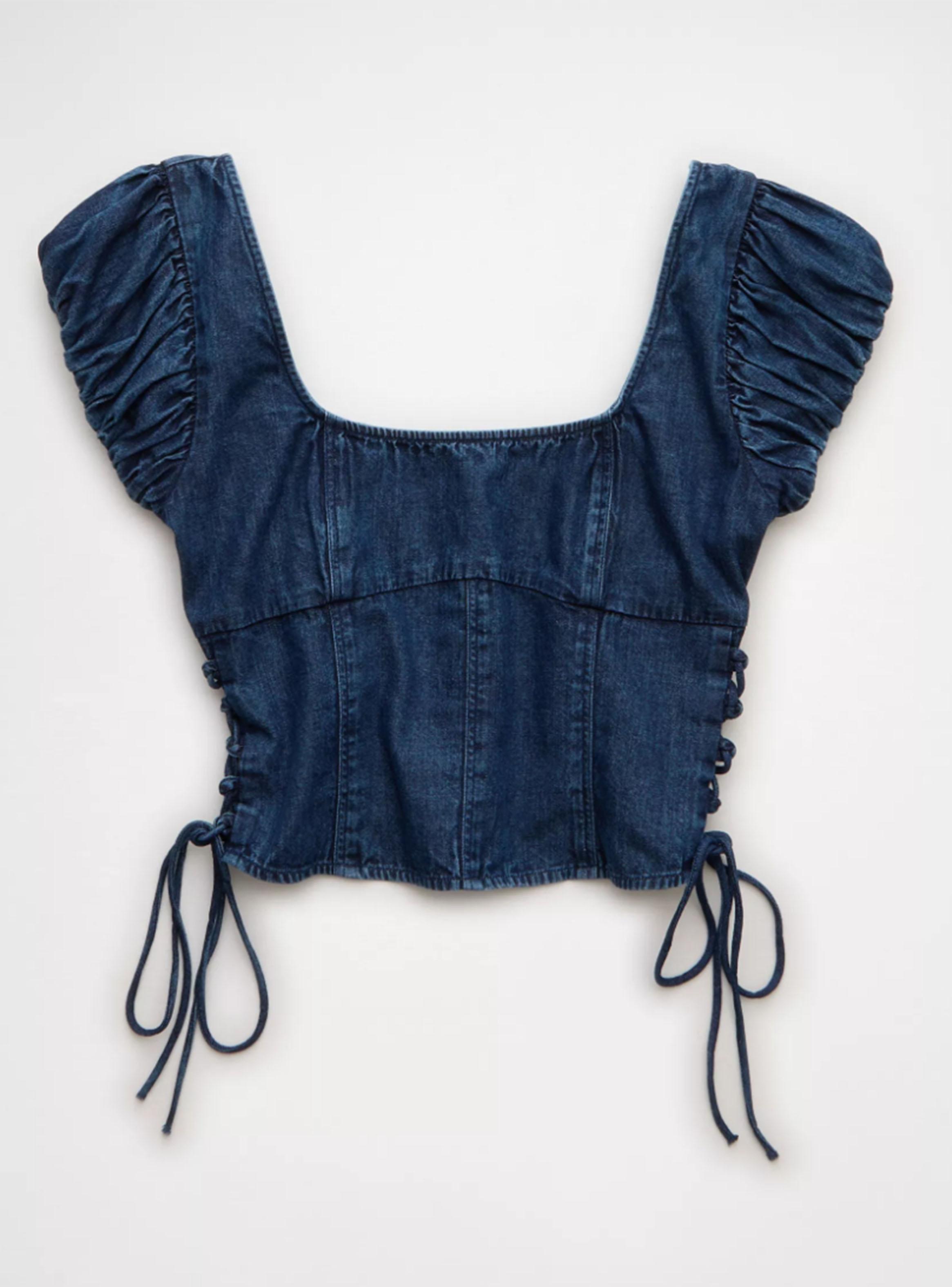 Blusa AE Acordonada con Lazo Lateral-3