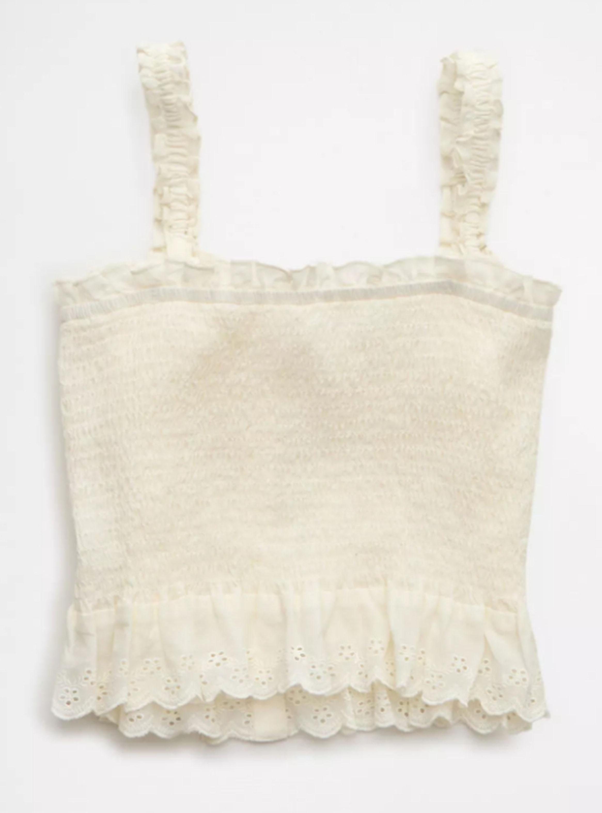 Blusa abotonada con bordado con nido de abeja AE-4