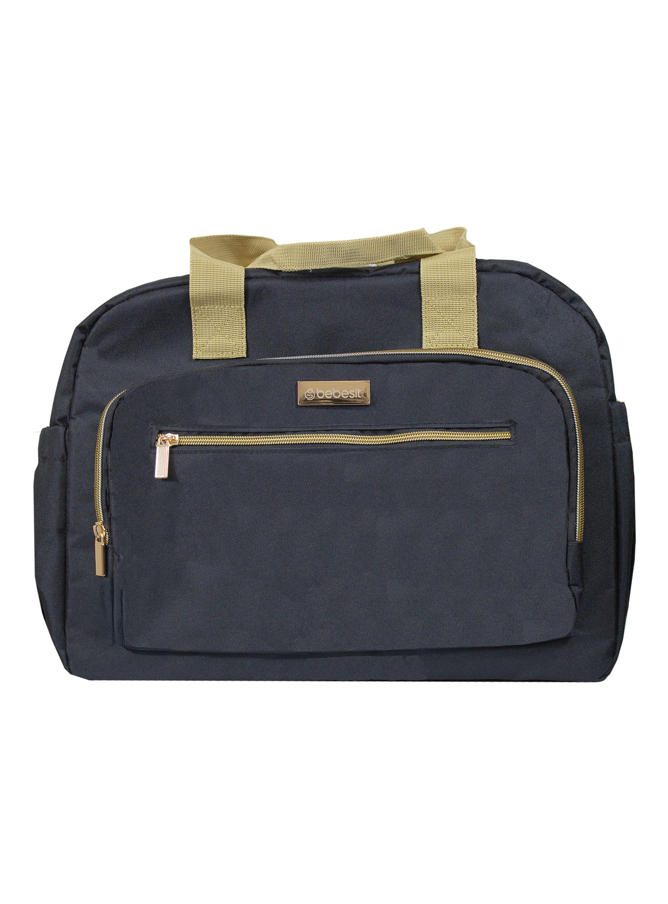 Bolso Maternal Pañalera Premium Black Gold-0