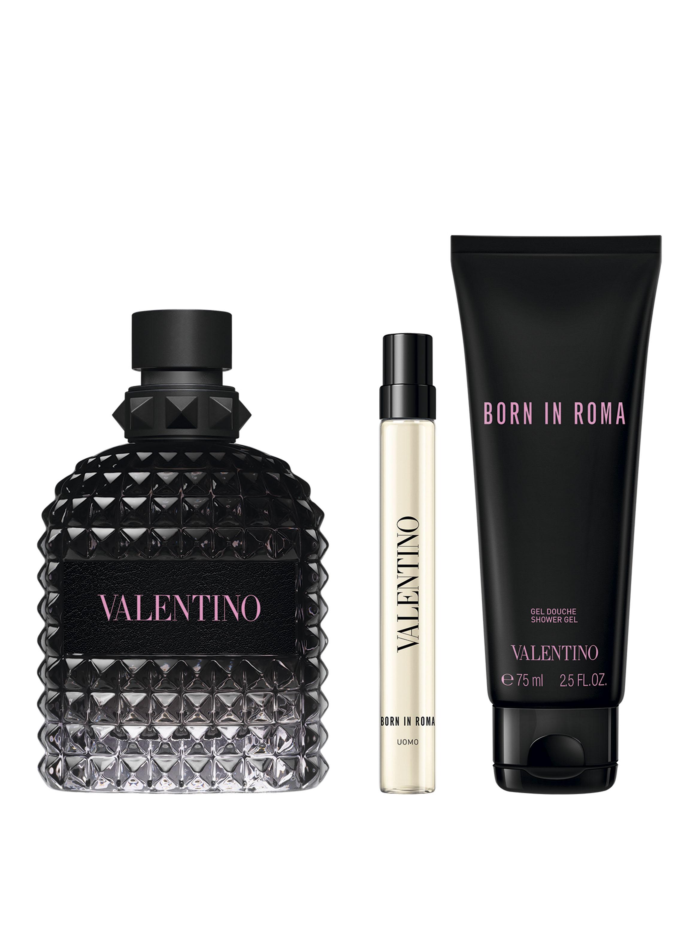 Set Perfume Born in Roma Uomo EDT Hombre 100ml + 10ml + Shower Gel 75ml Valentino-0