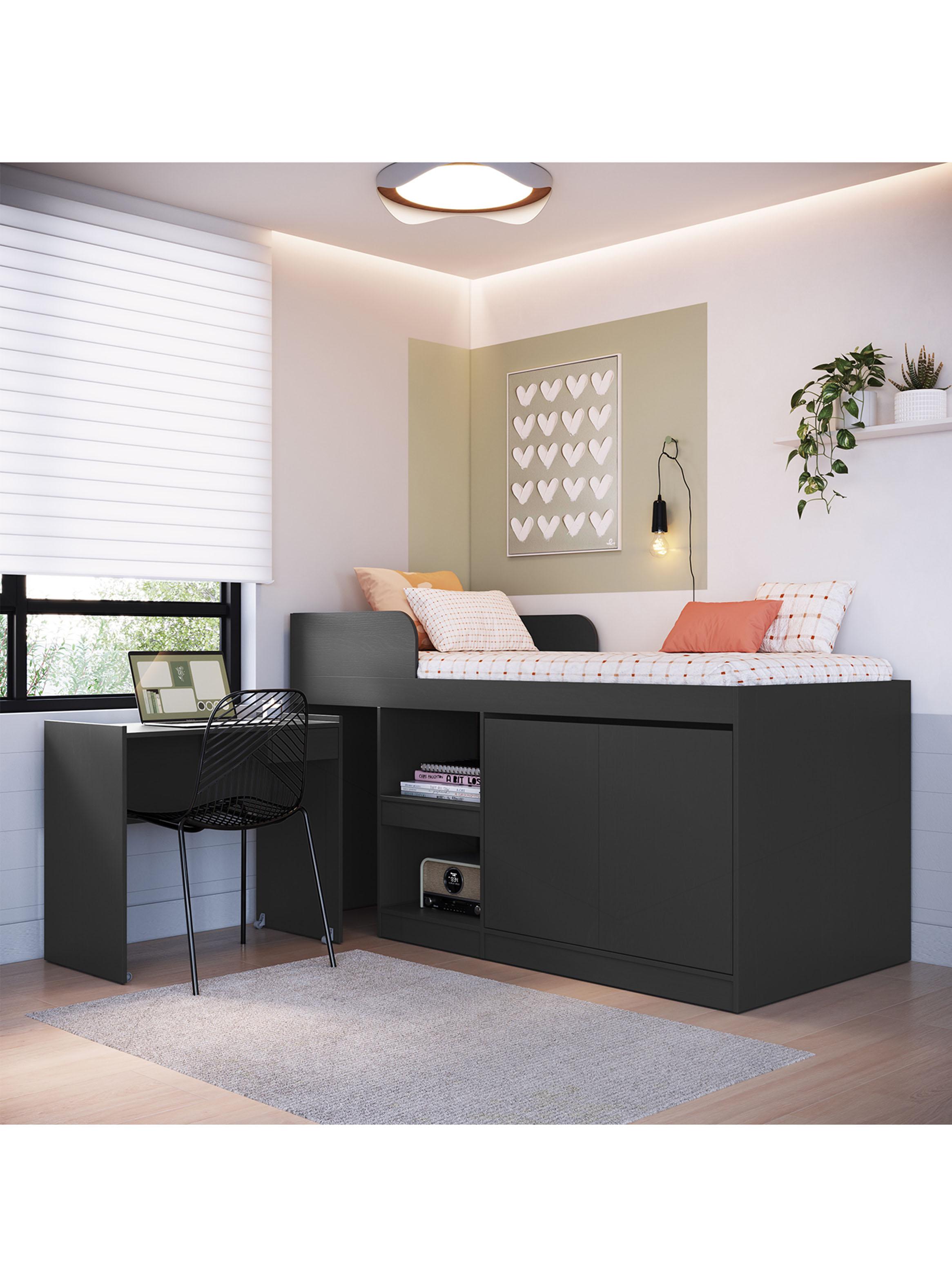 Cama Alta Multifuncional 1.5 Plazas Jamaica-4