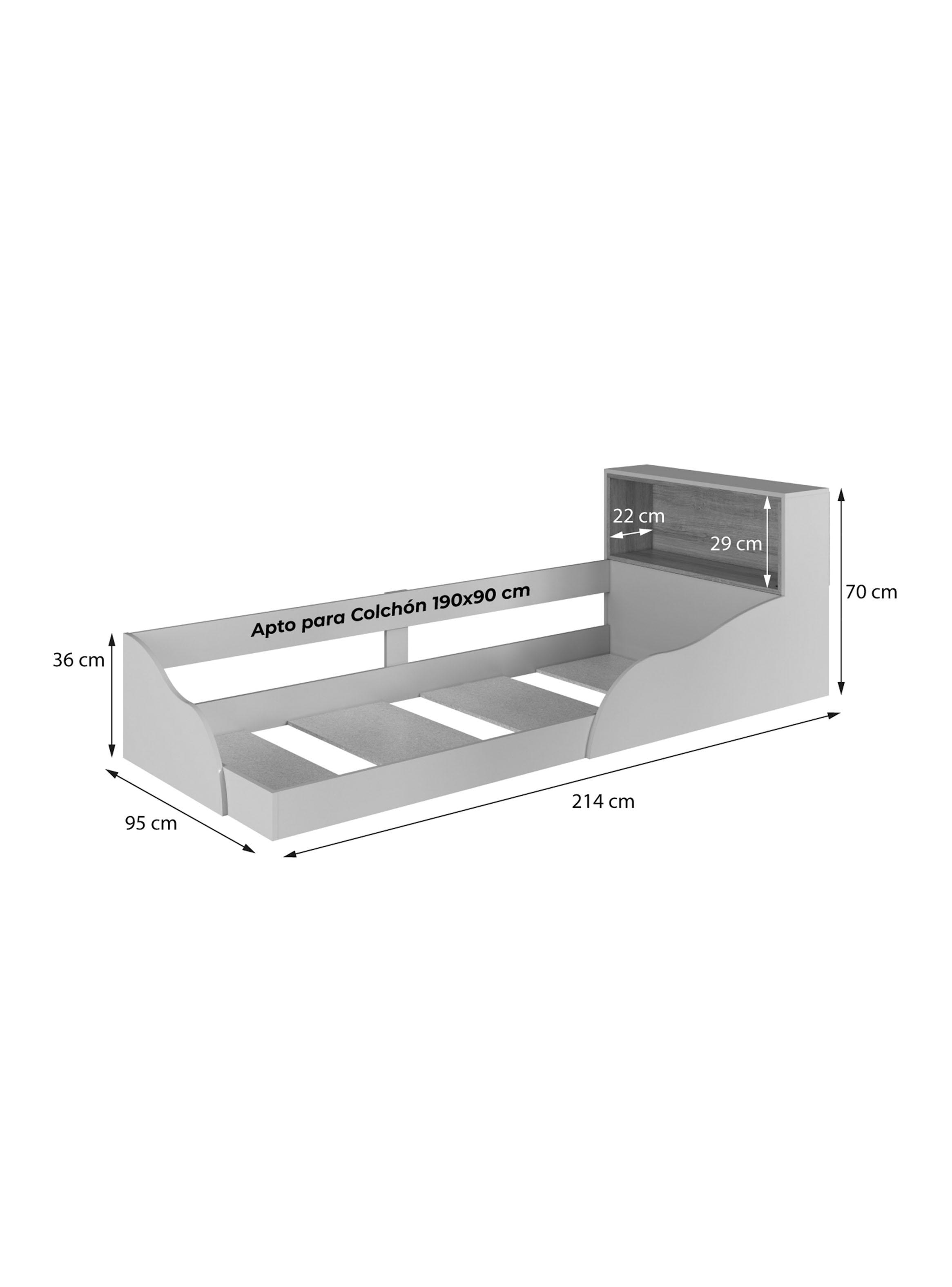 Cama Montessori Con Luz Led 1 Pza Lille-1