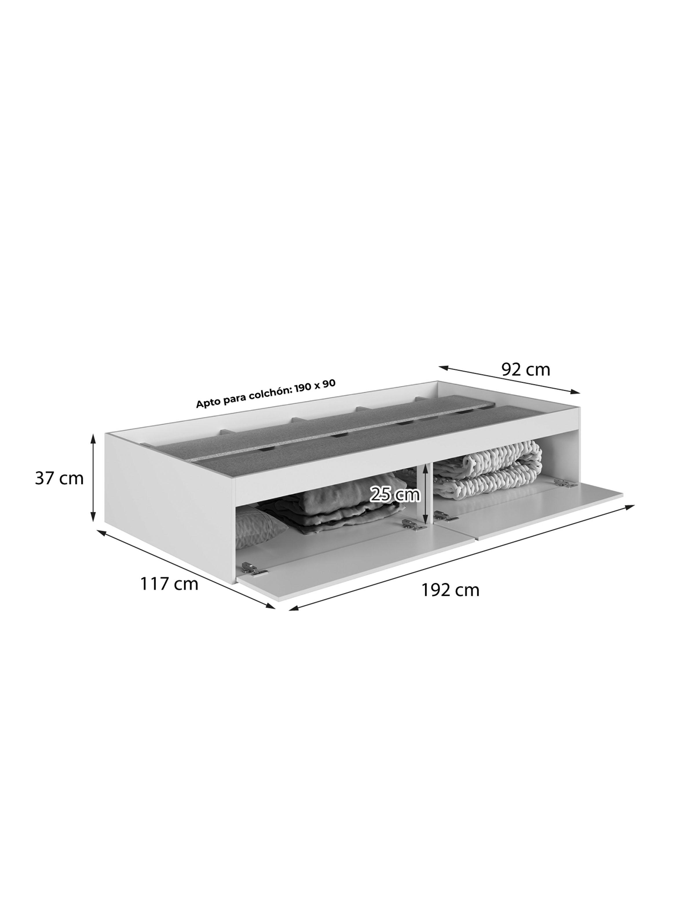 Cama Boxet con 2 Puertas 1 Plaza Tokio-1