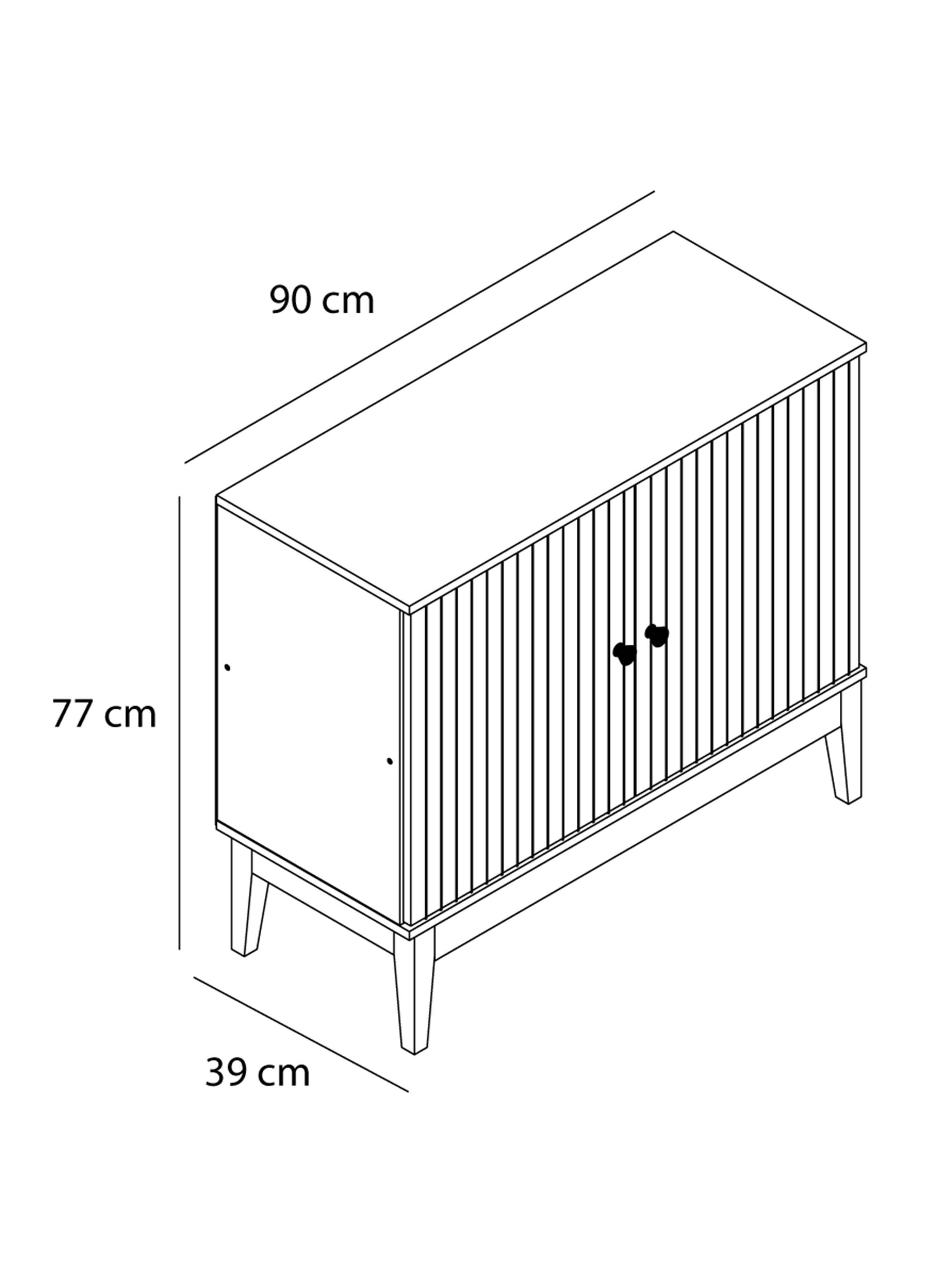 Aparador Buffet 2 Puertas Riscado Miel-1
