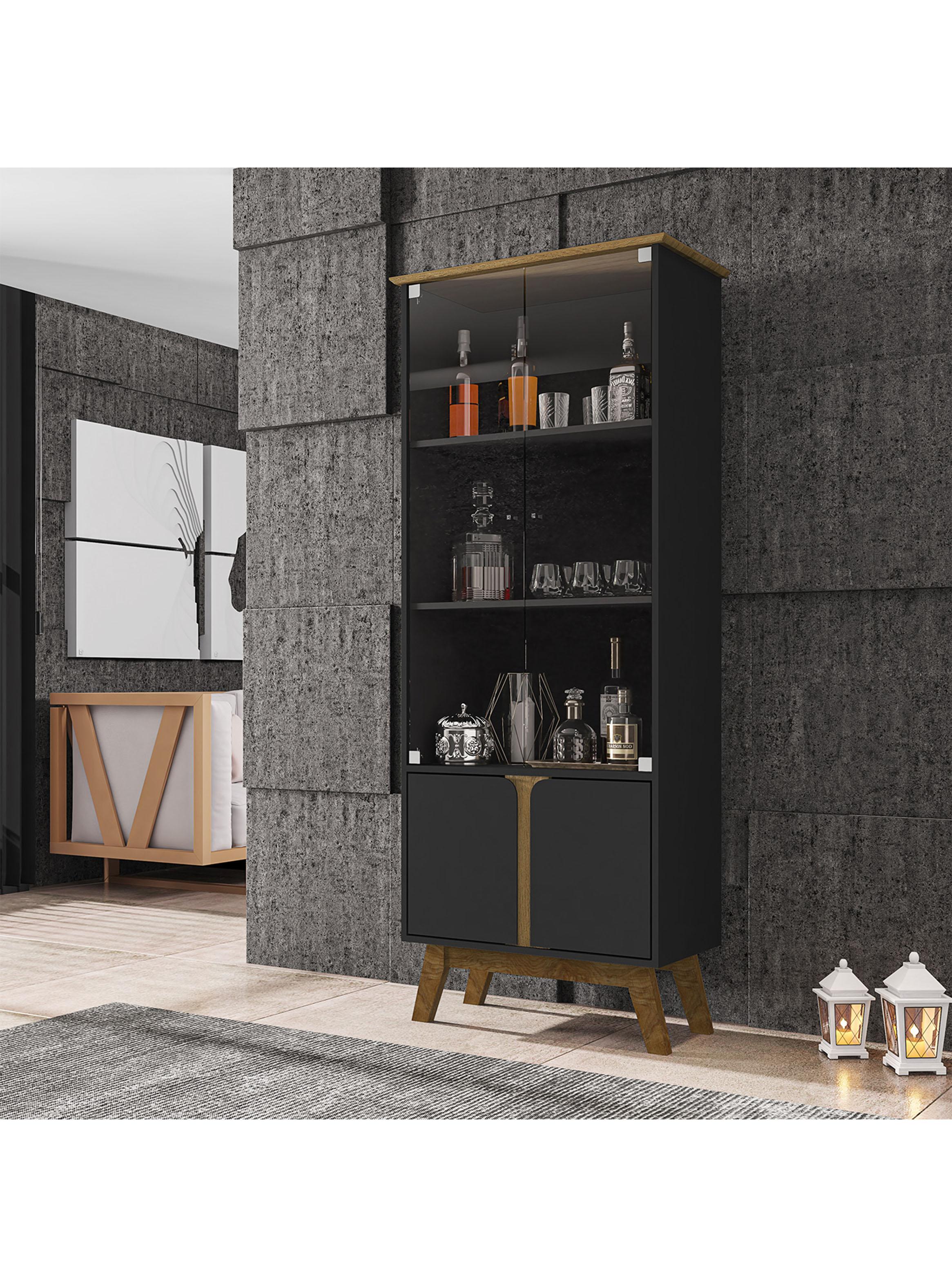 Vitrina Cristalera 2 Puertas Madri-3