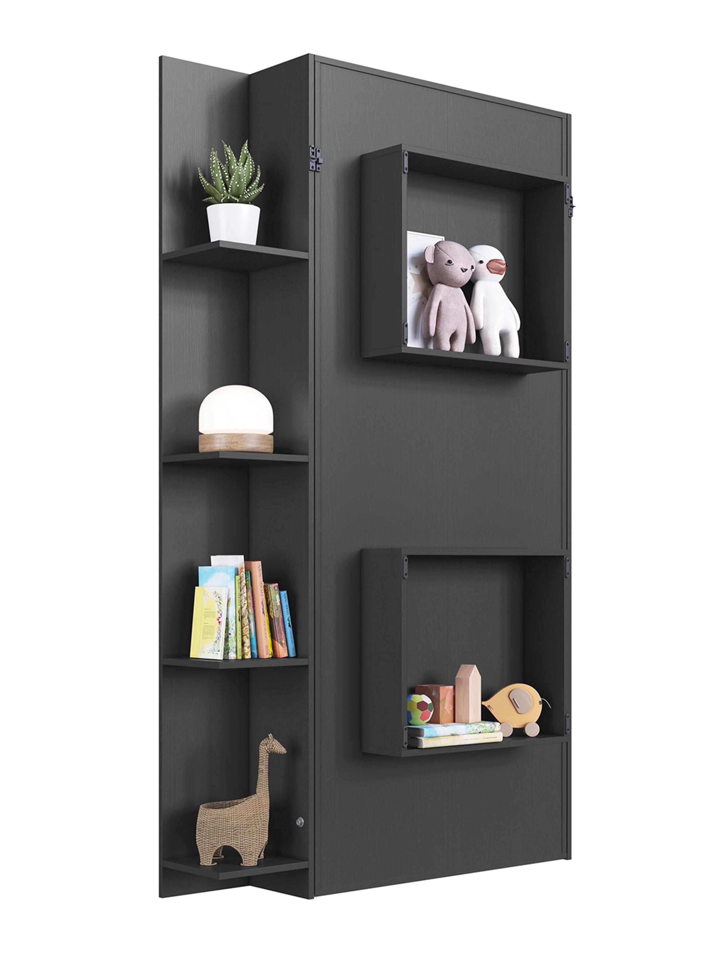 Cama Plegable Vertical con Estante 1 Plaza Vancouver-2