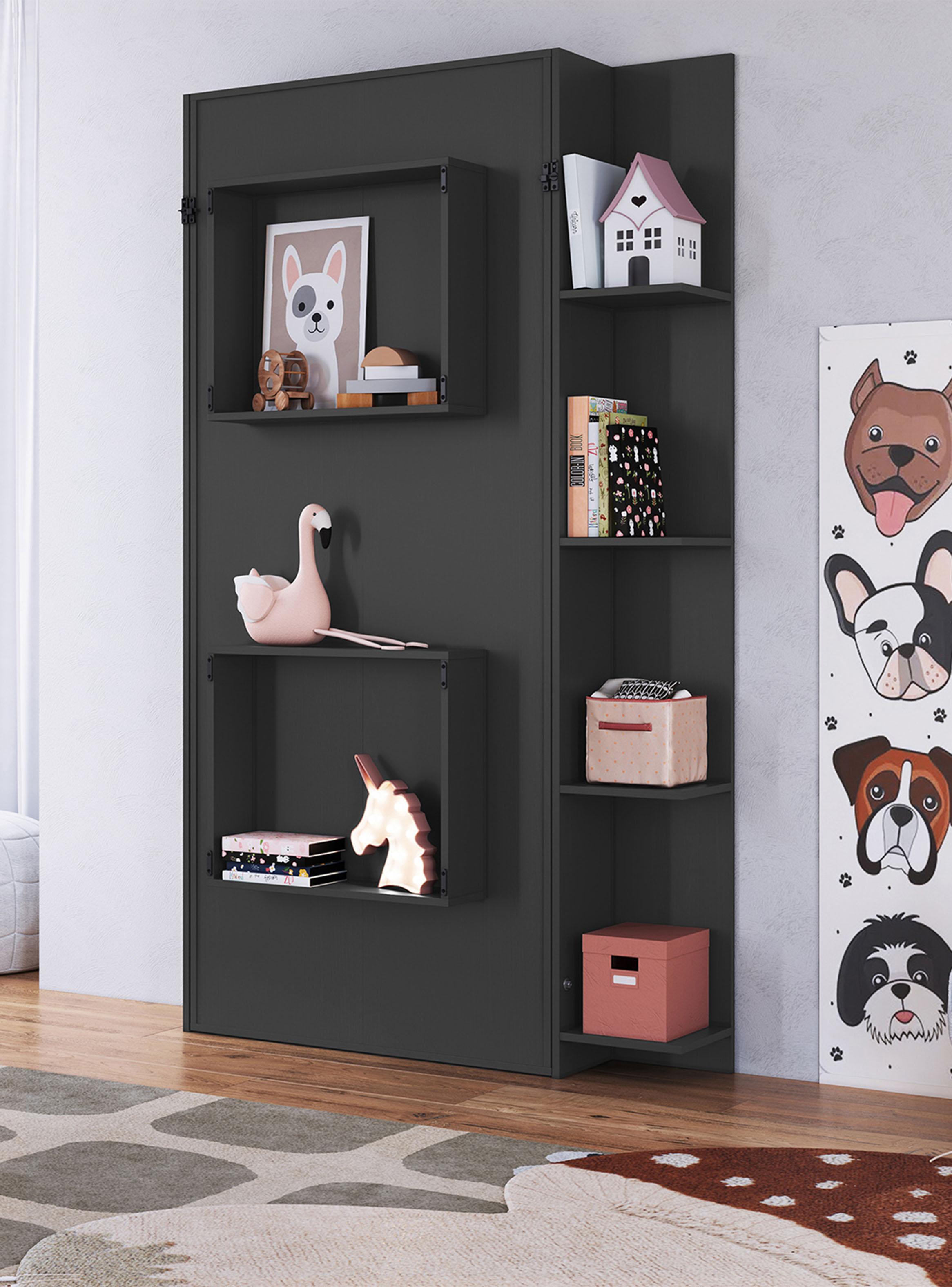 Cama Plegable Vertical con Estante 1 Plaza Vancouver-4