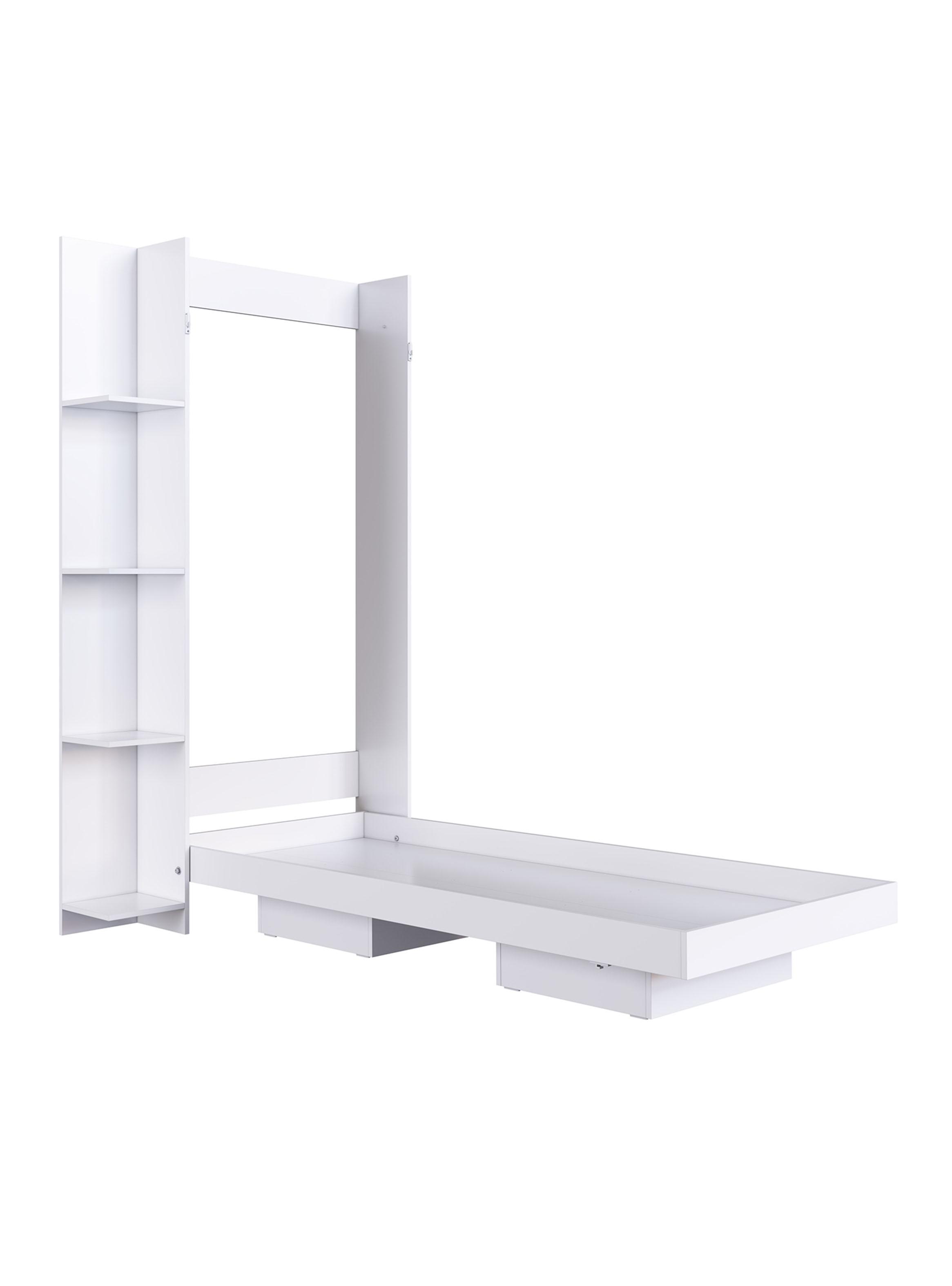 Cama Plegable Vertical con Estante 1 Plaza Vancouver-0