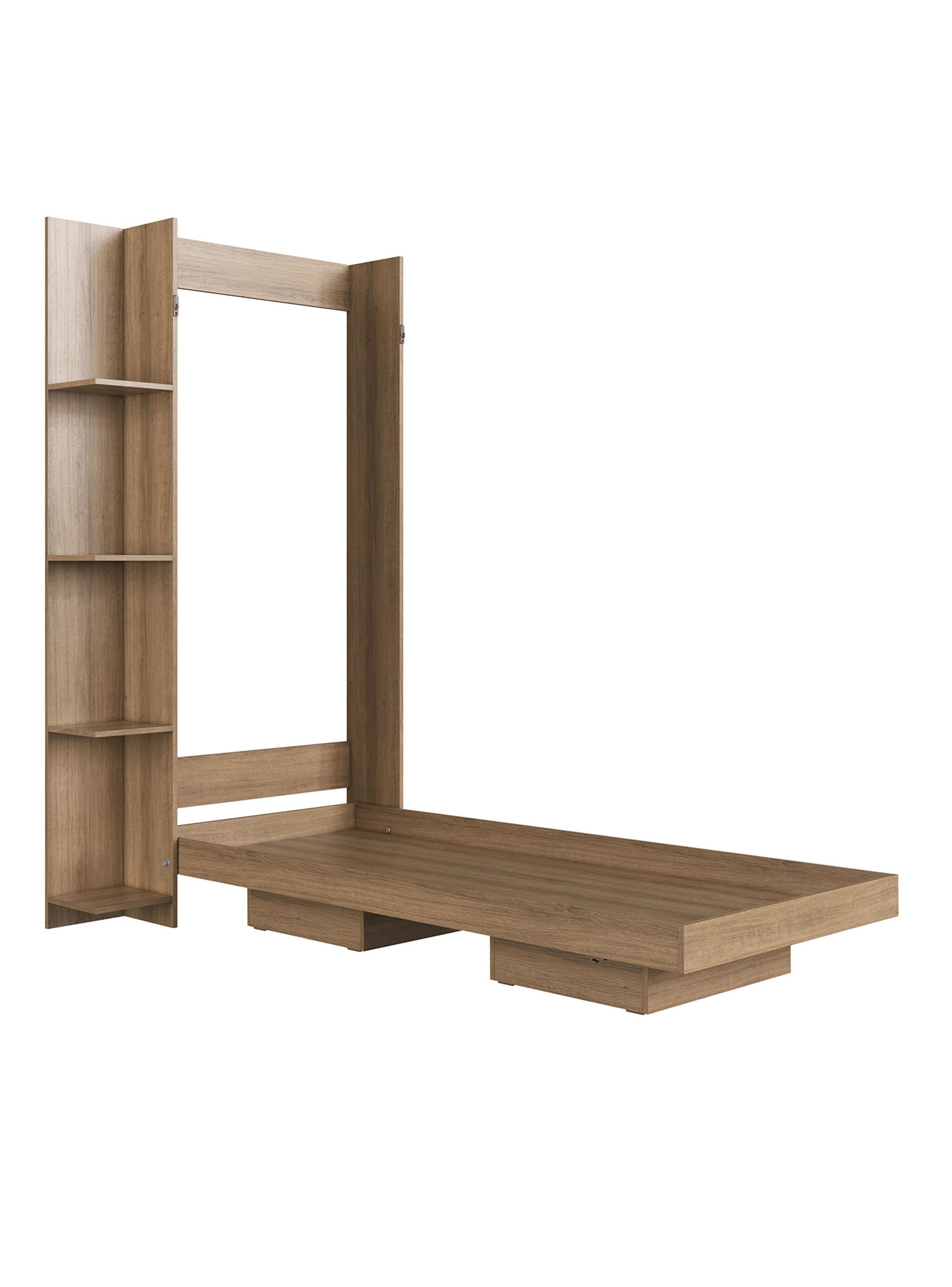 Cama Plegable Vertical con Estante 1.5 Plazas Vancouver-0