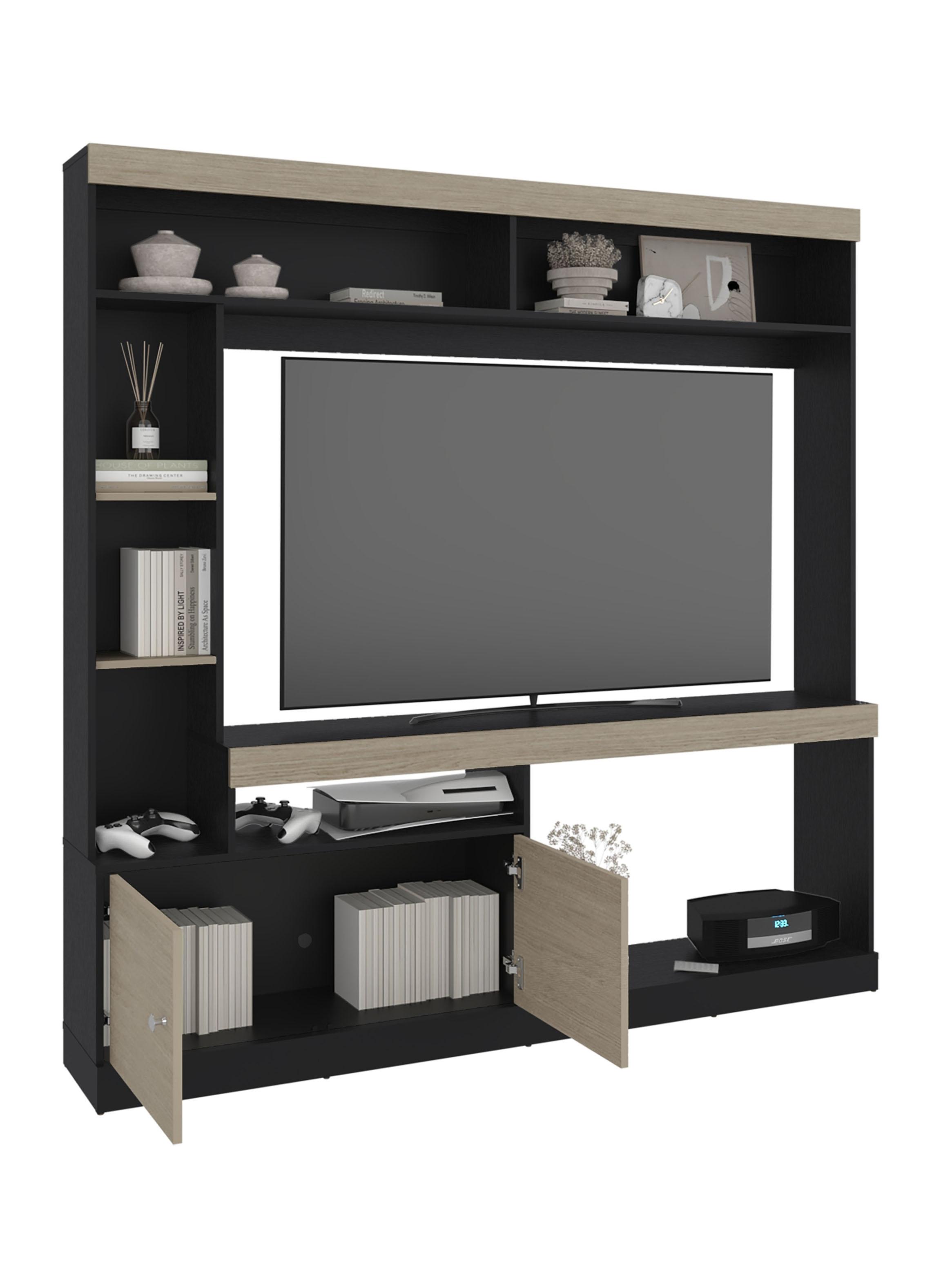 Estante TV 65'' 2 Puertas Classic Color Cartagena y Wengue-3