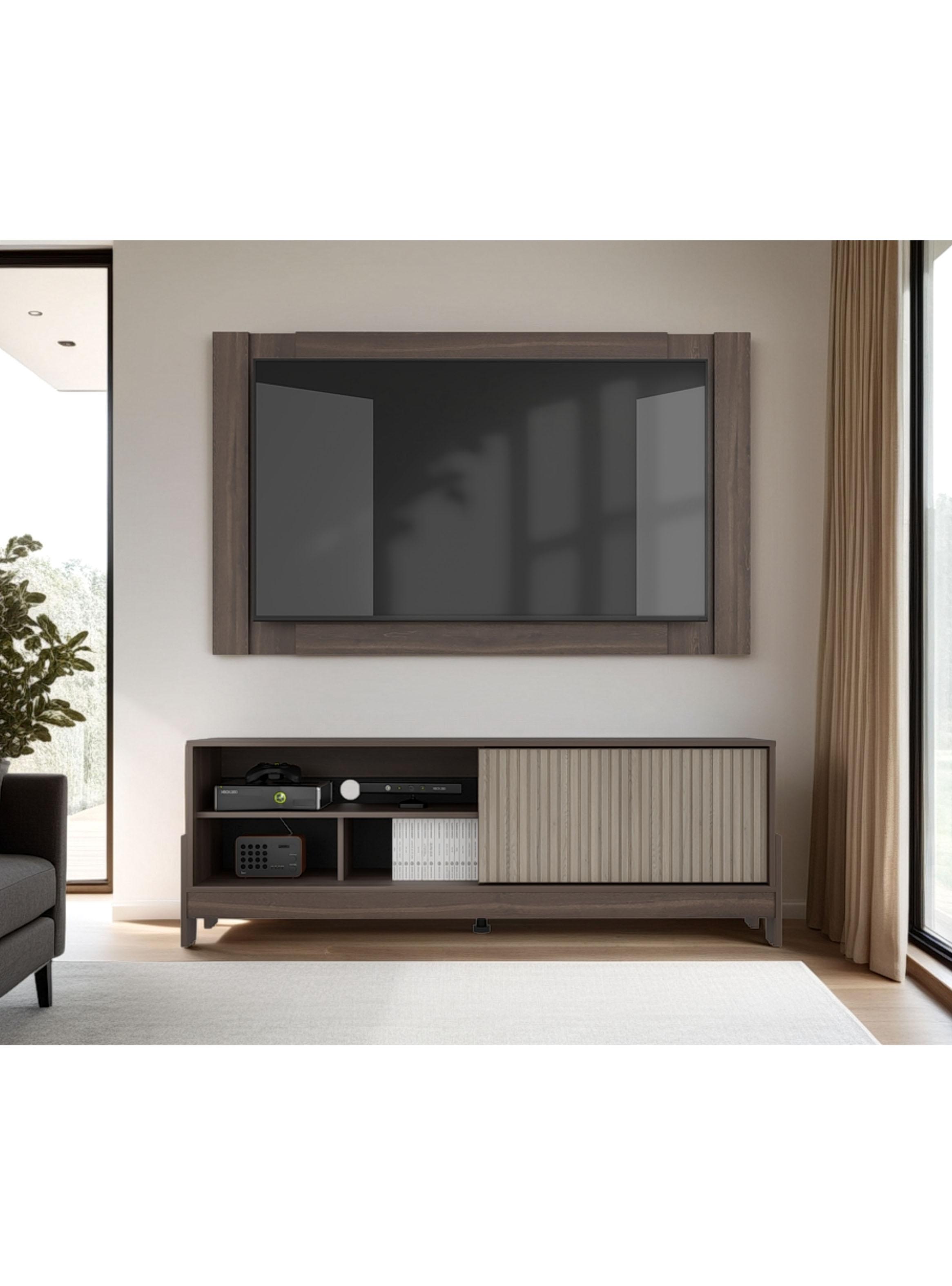 Estante TV 65'' Funcional 2 Piezas Odell + Panel Milan-4