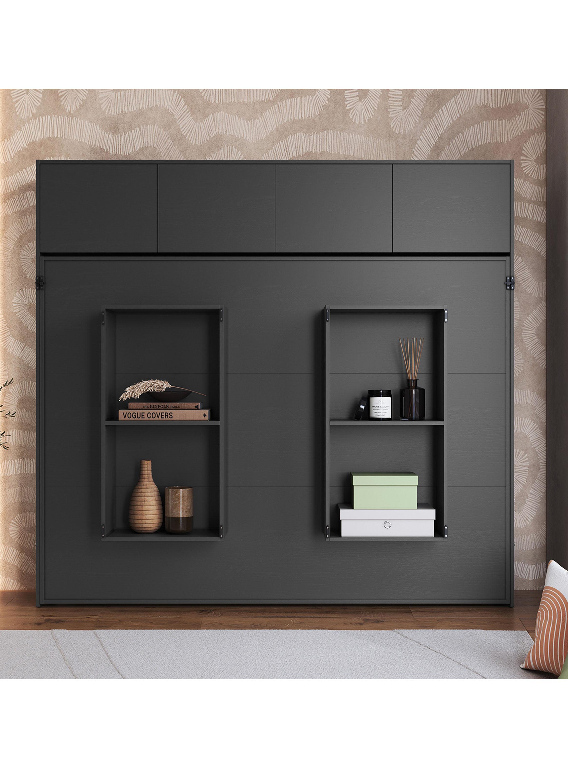 Cama Plegable Horizontal 2 Plazas con Estantes 4P Hanover-4