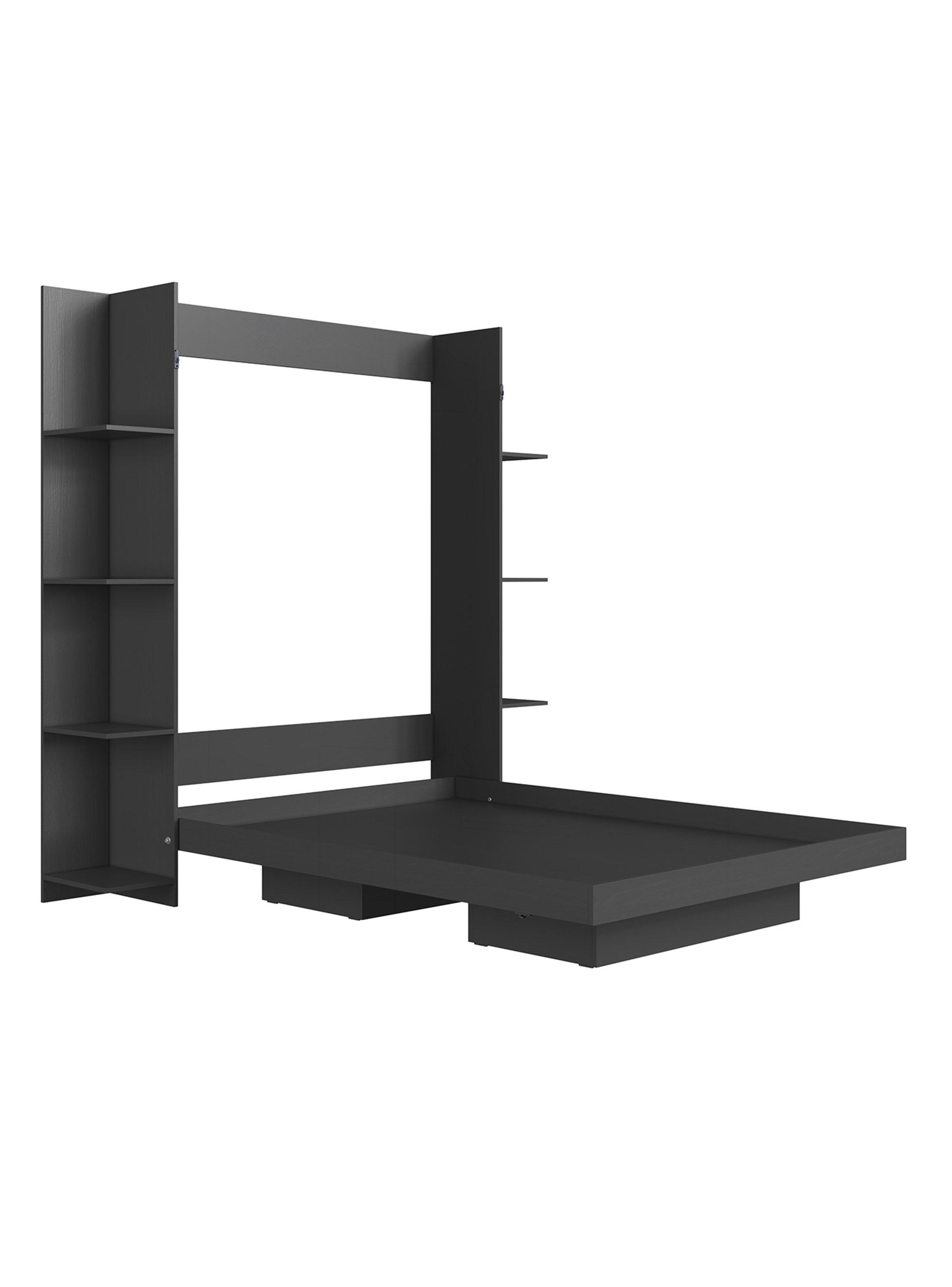 Cama Plegable Vertical con Estante 2 Plazas Vancouver-0