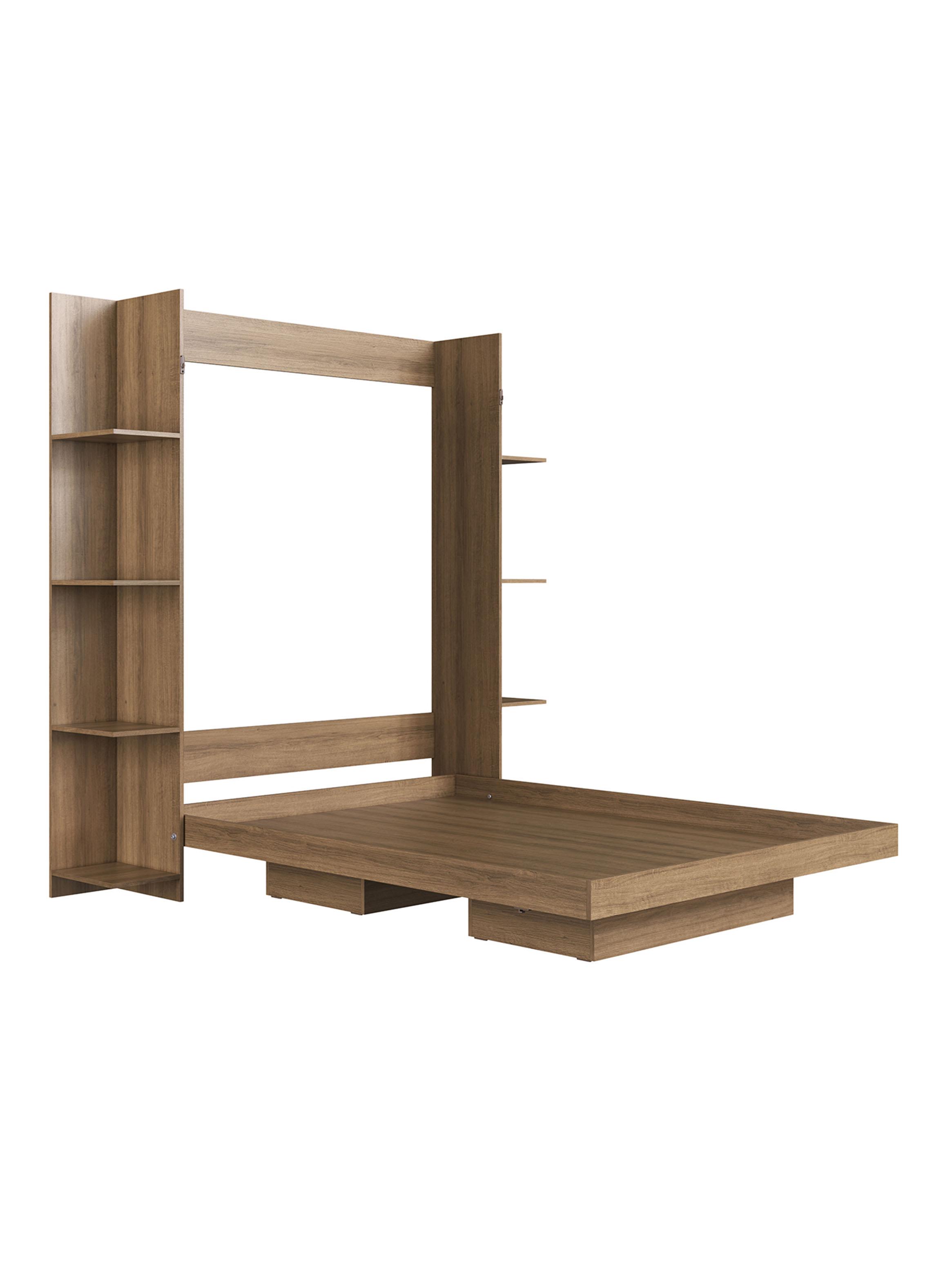 Cama Plegable Vertical con Estante 2 Plazas Vancouver-0