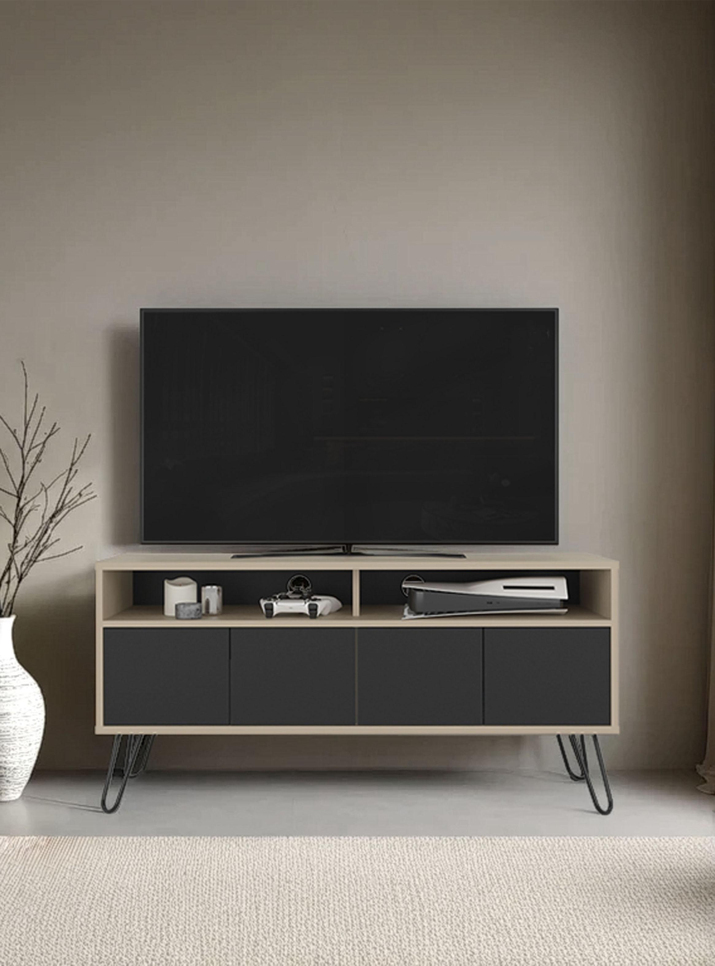 Rack TV 55'' 4 Puertas Vassel 60x123.5x38.6 cm Wengue y Cartagena-4