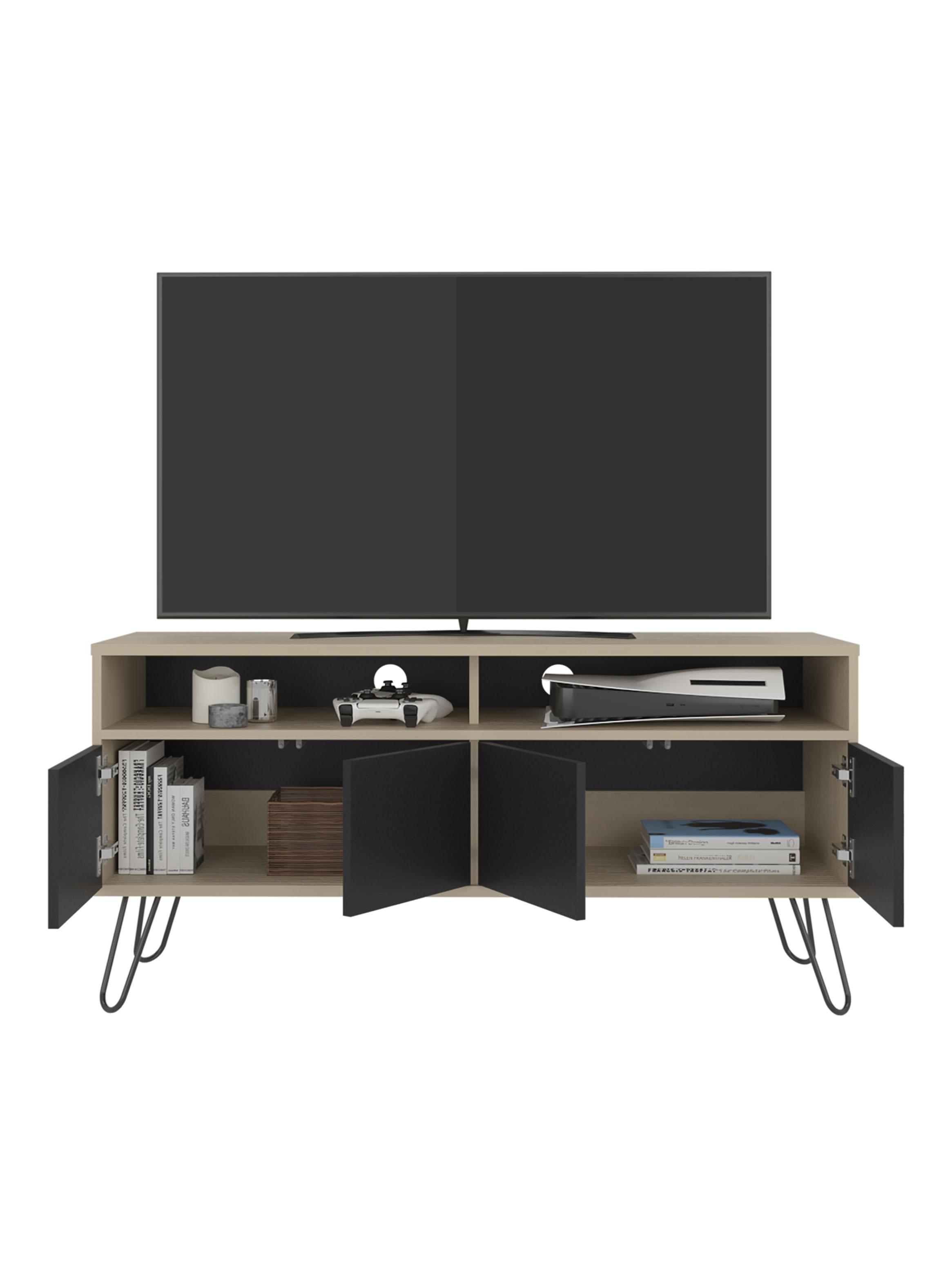 Rack TV 55'' 4 Puertas Vassel 60x123.5x38.6 cm Wengue y Cartagena-2