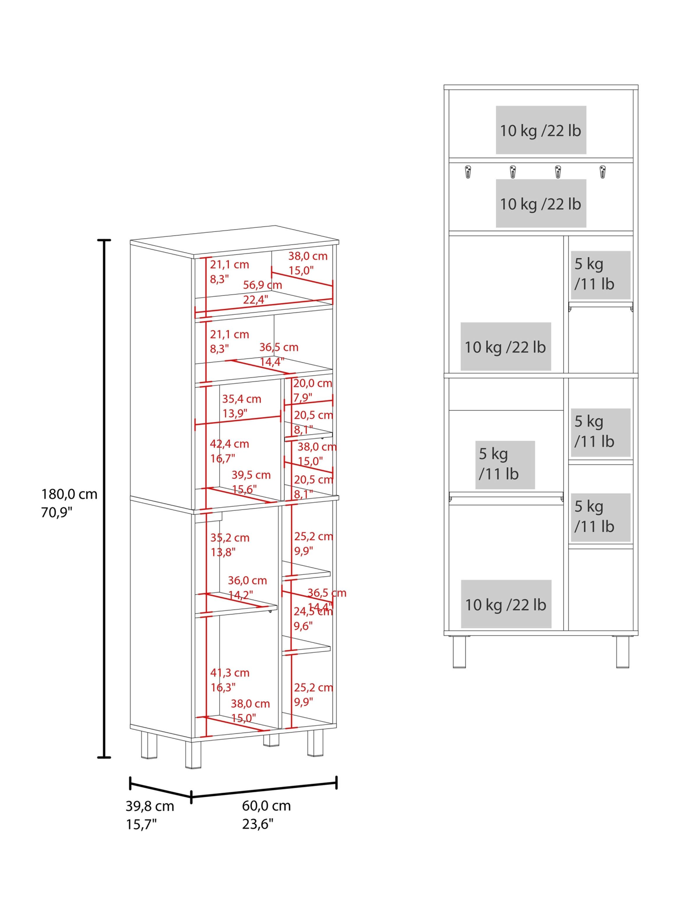 Estación de Café 1 Puerta Carajillo Blanco y Nogal-1