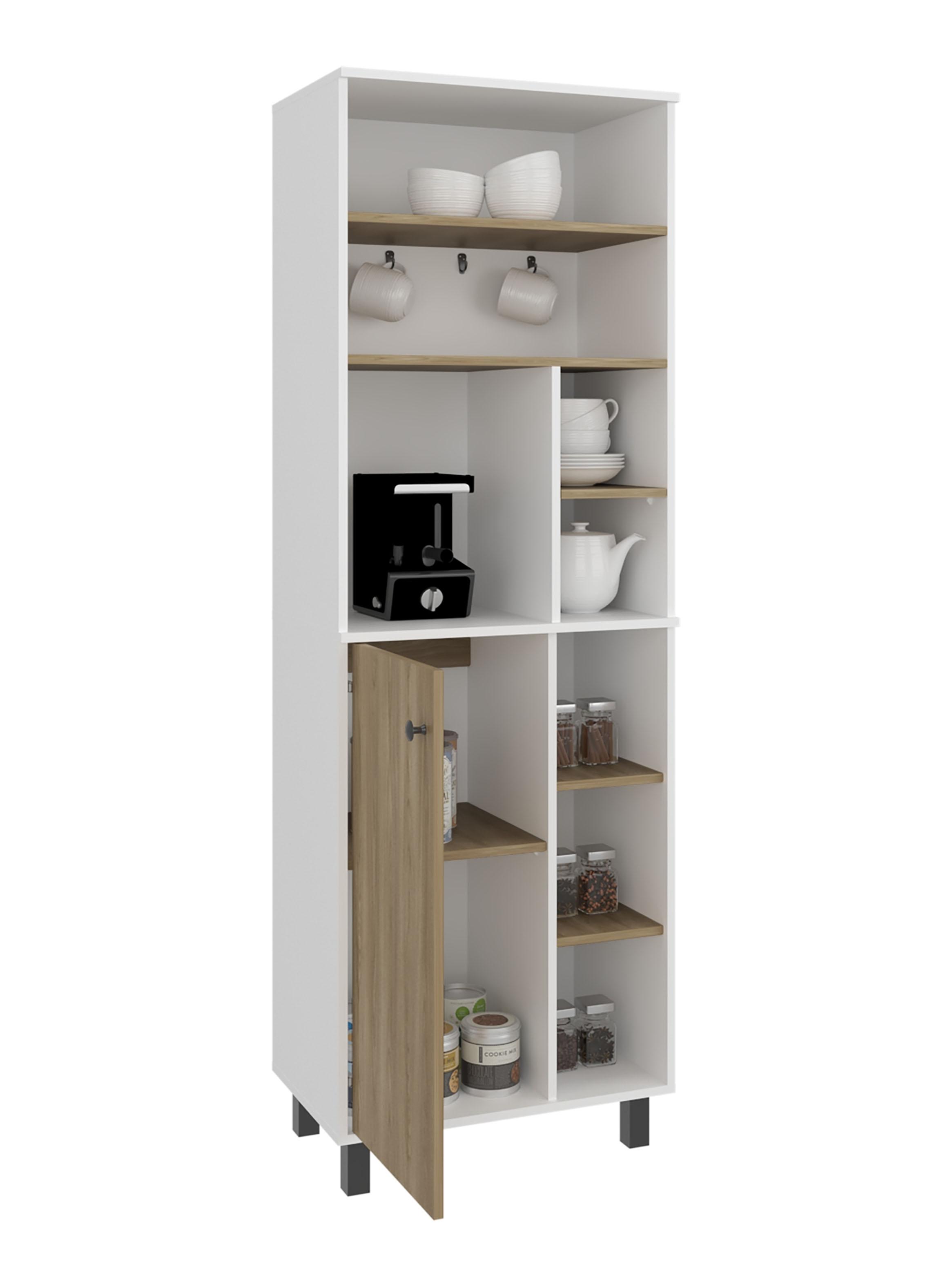 Estación de Café 1 Puerta Carajillo Blanco y Fresno-3