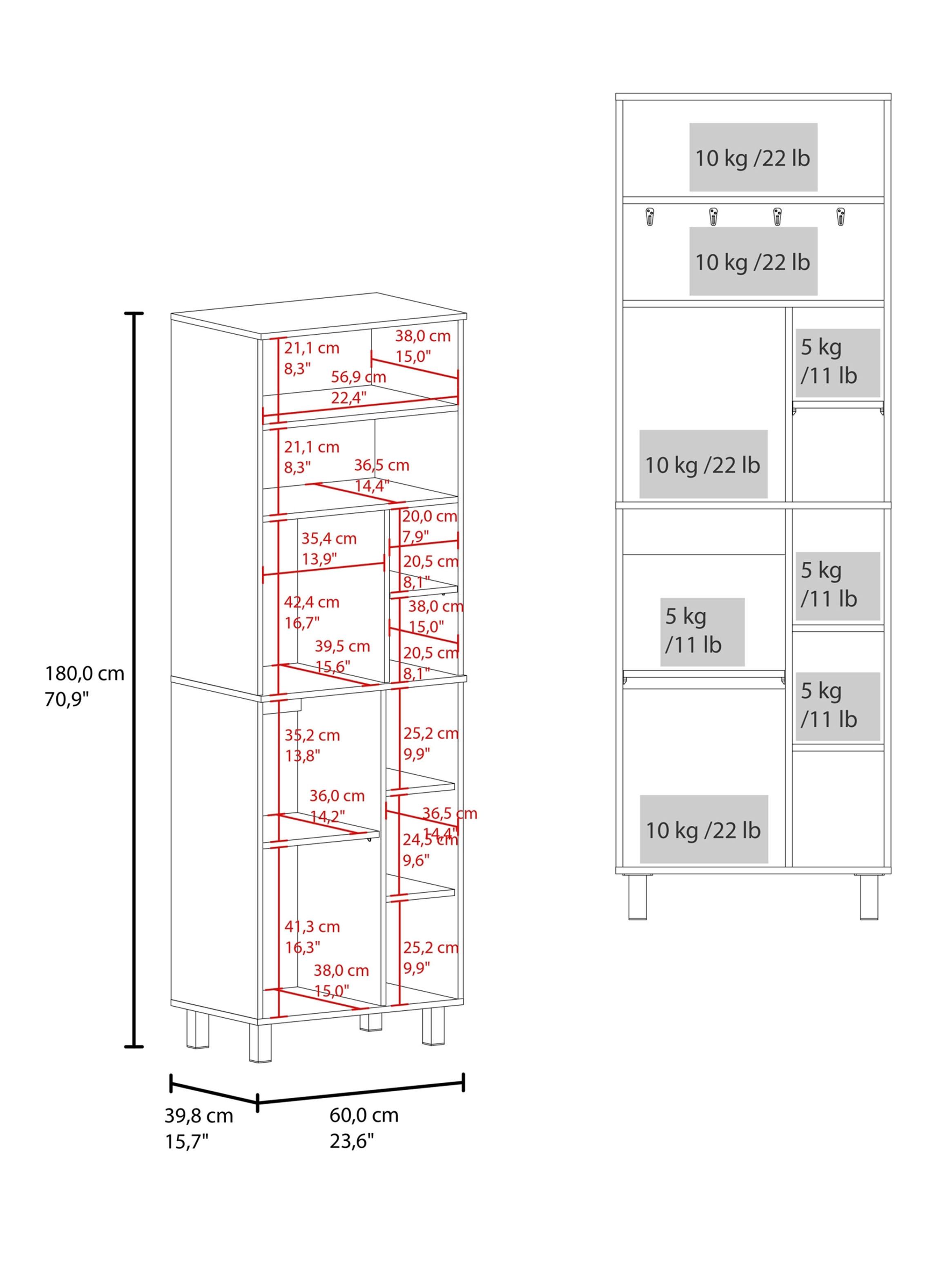 Estación de Café 1 Puerta Carajillo Blanco y Fresno-1
