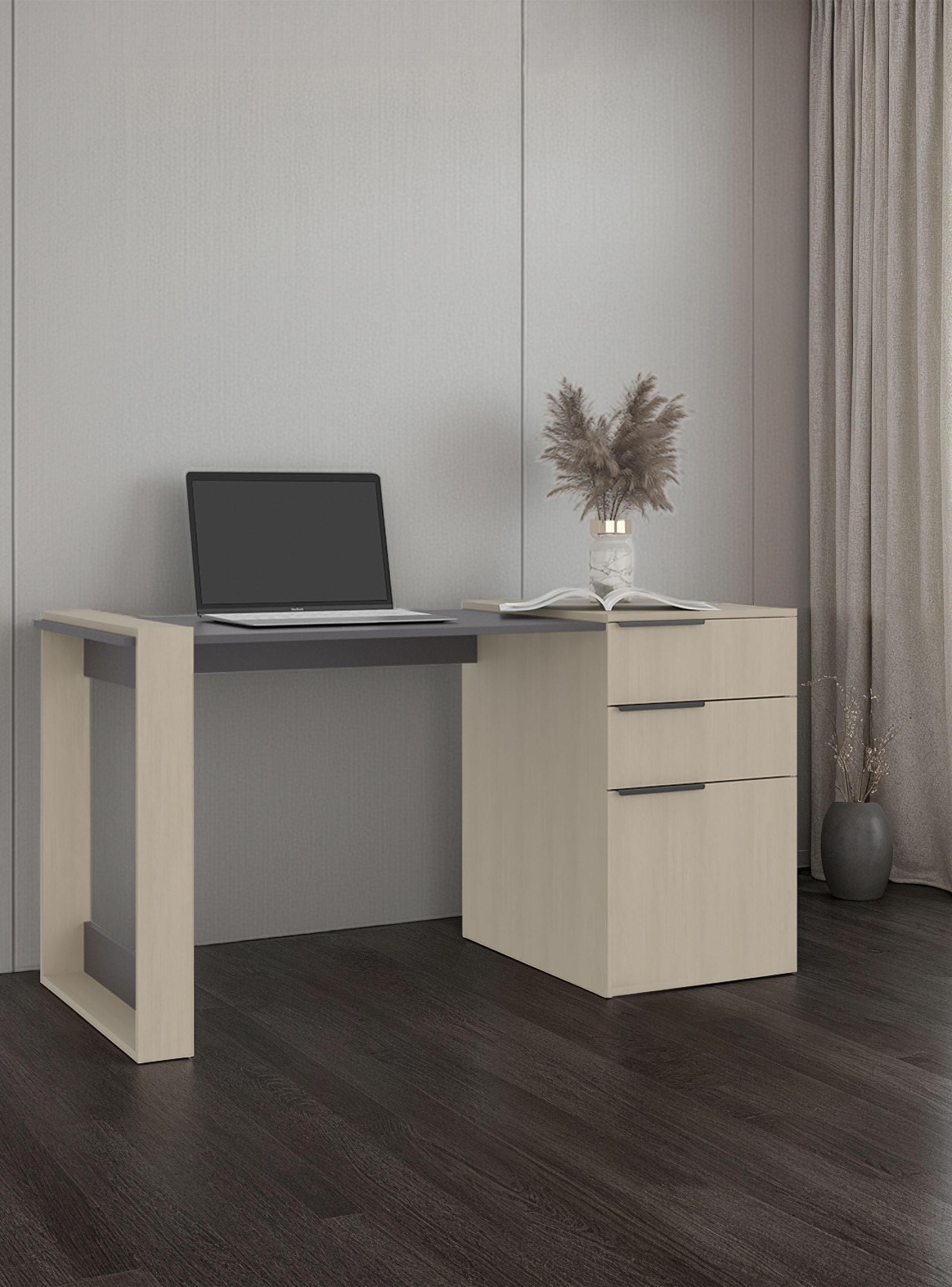 Escritorio Recto 2 Cajones 1 Puerta Office Cartagena y Plomo-4