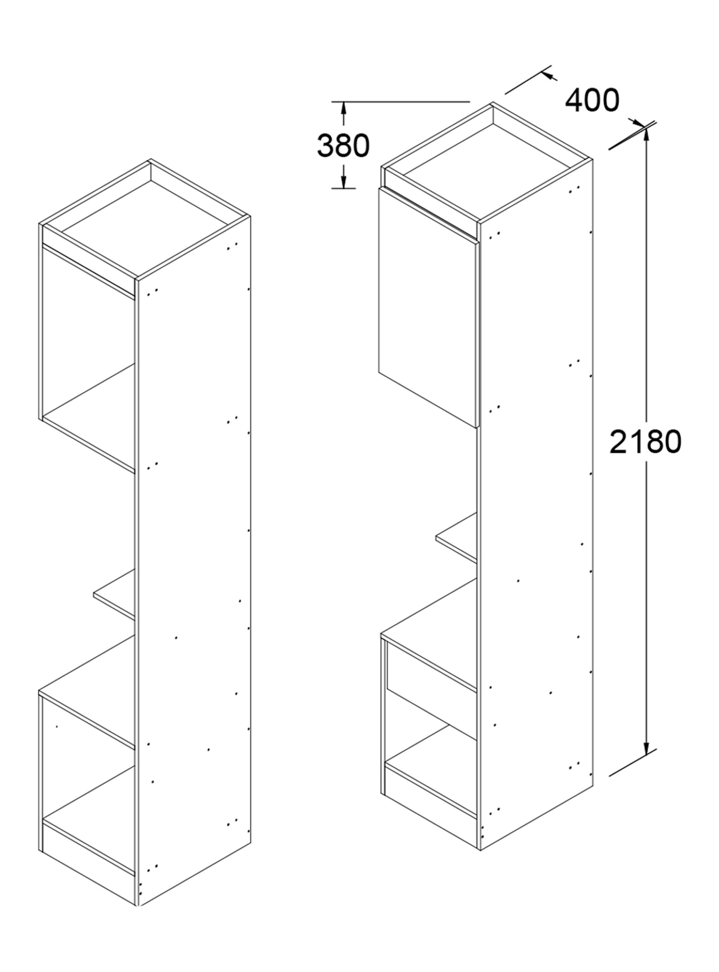 Estante Modulo Selene 1 Repisa + 1 Cajón-1