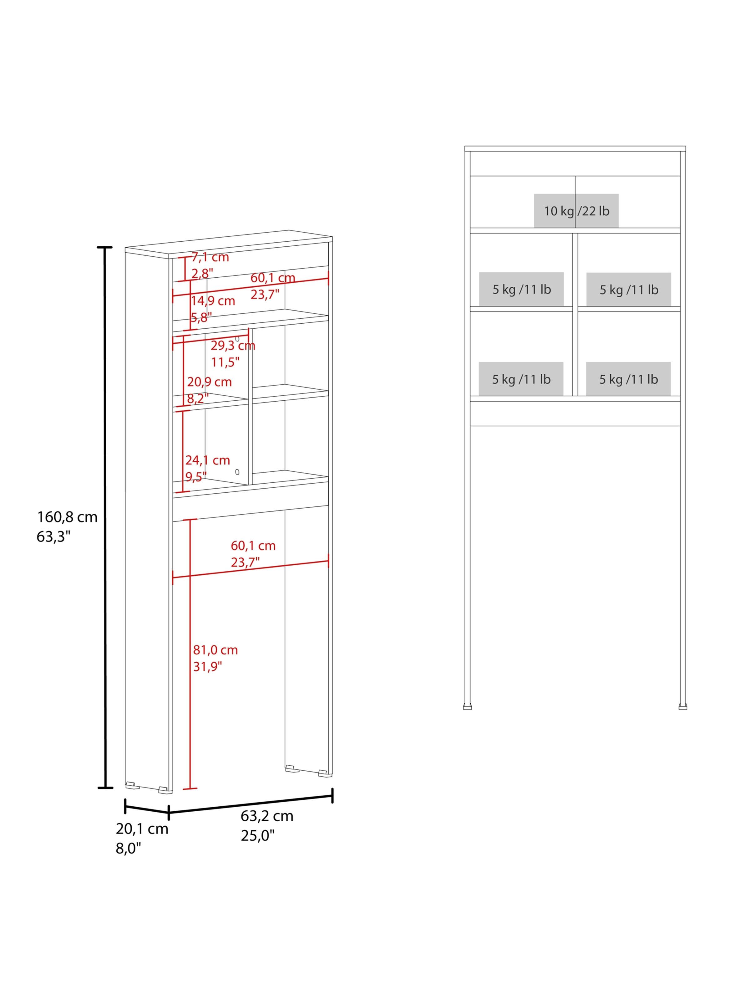 Estante WC Bath Duo 160.8x63.2x20.1 cm Cartagena-1