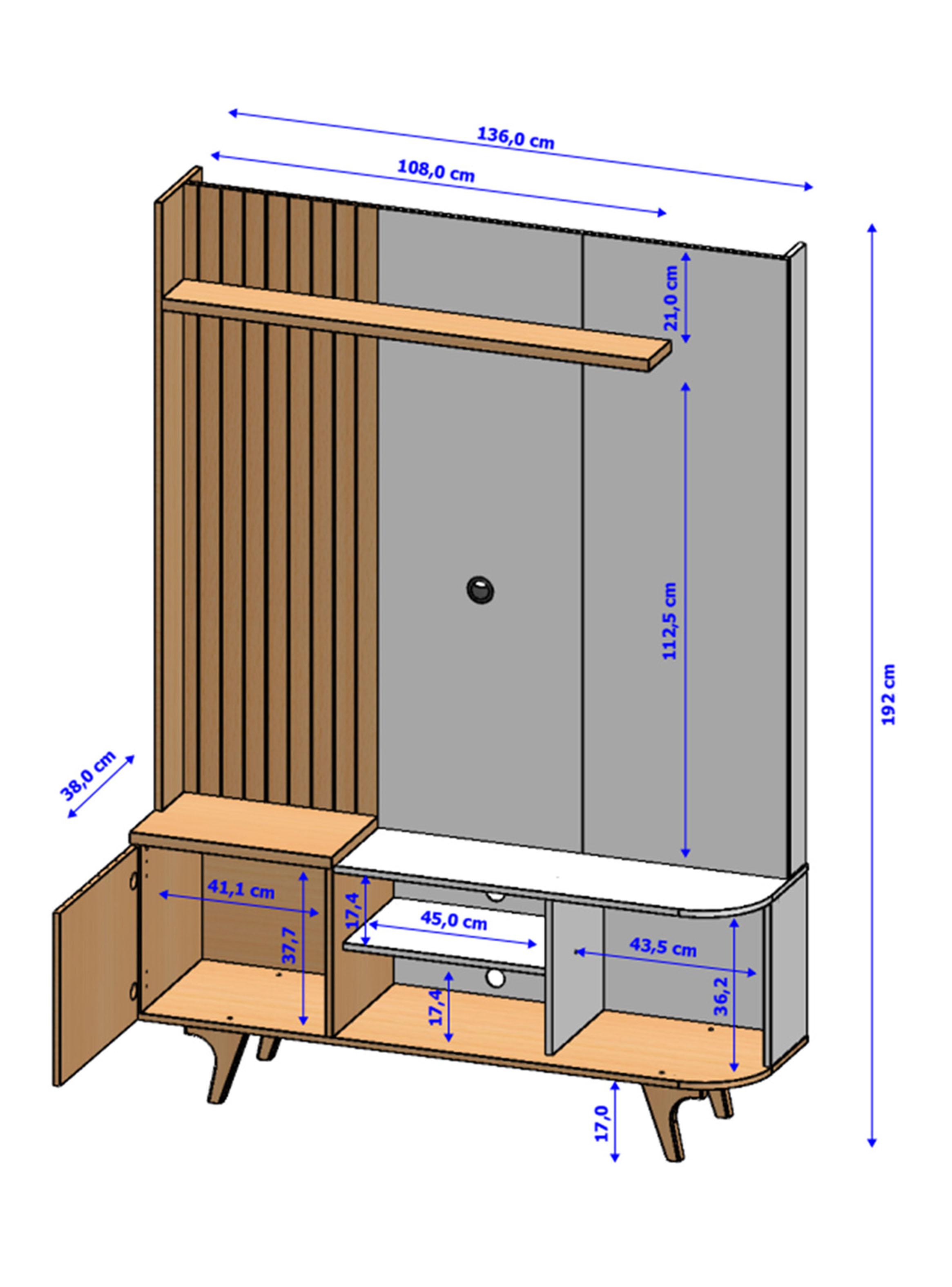 Centro de Entretenimiento Rack TV 55'' Corumbau-1