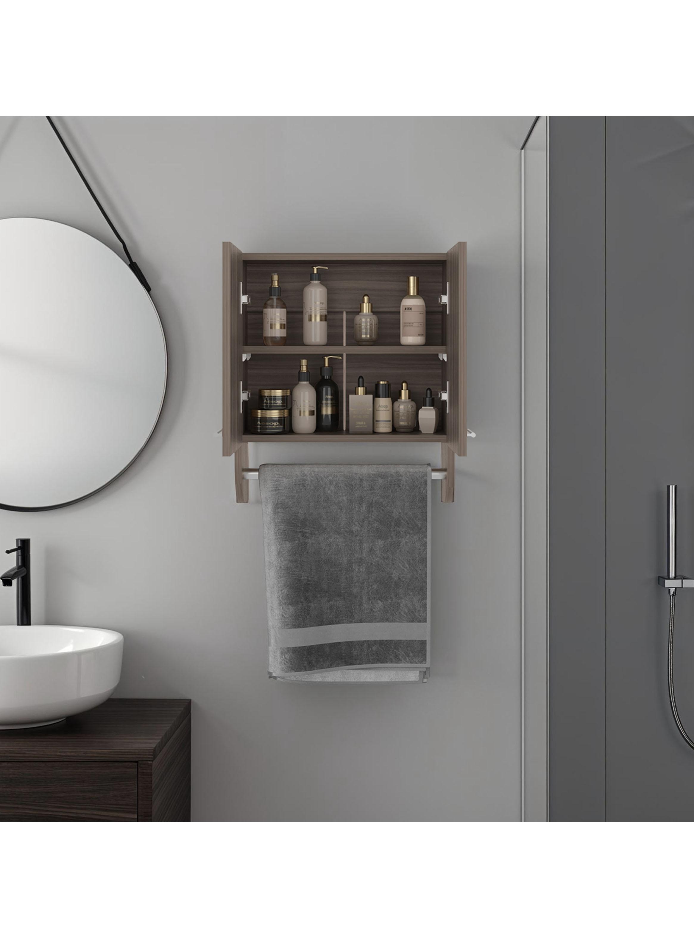 Botiquín 2 Puertas Bath 50x45x14.5 cm Avellana-4