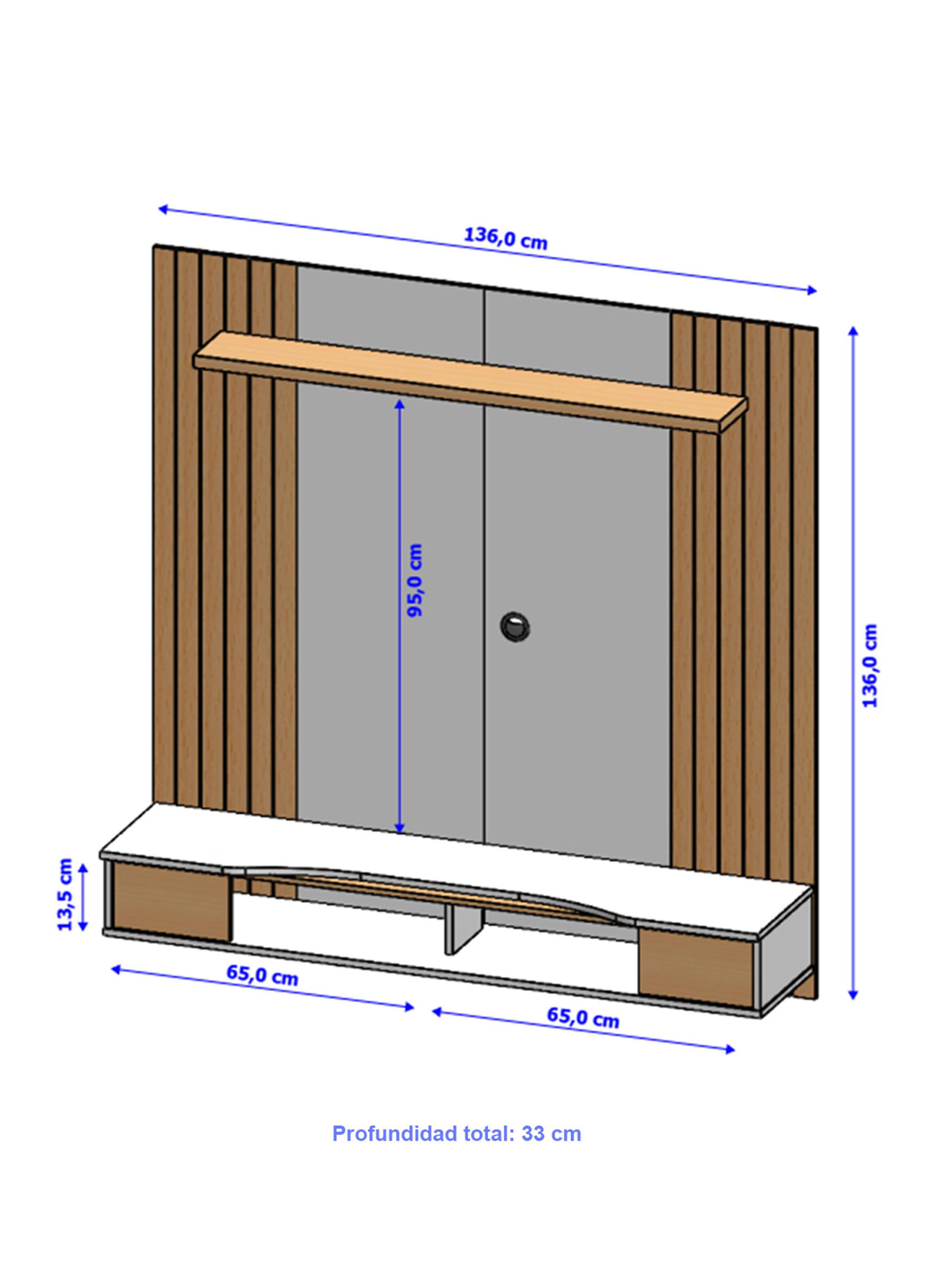 Panel Rack TV 55'' Ipanema 136 cm-1
