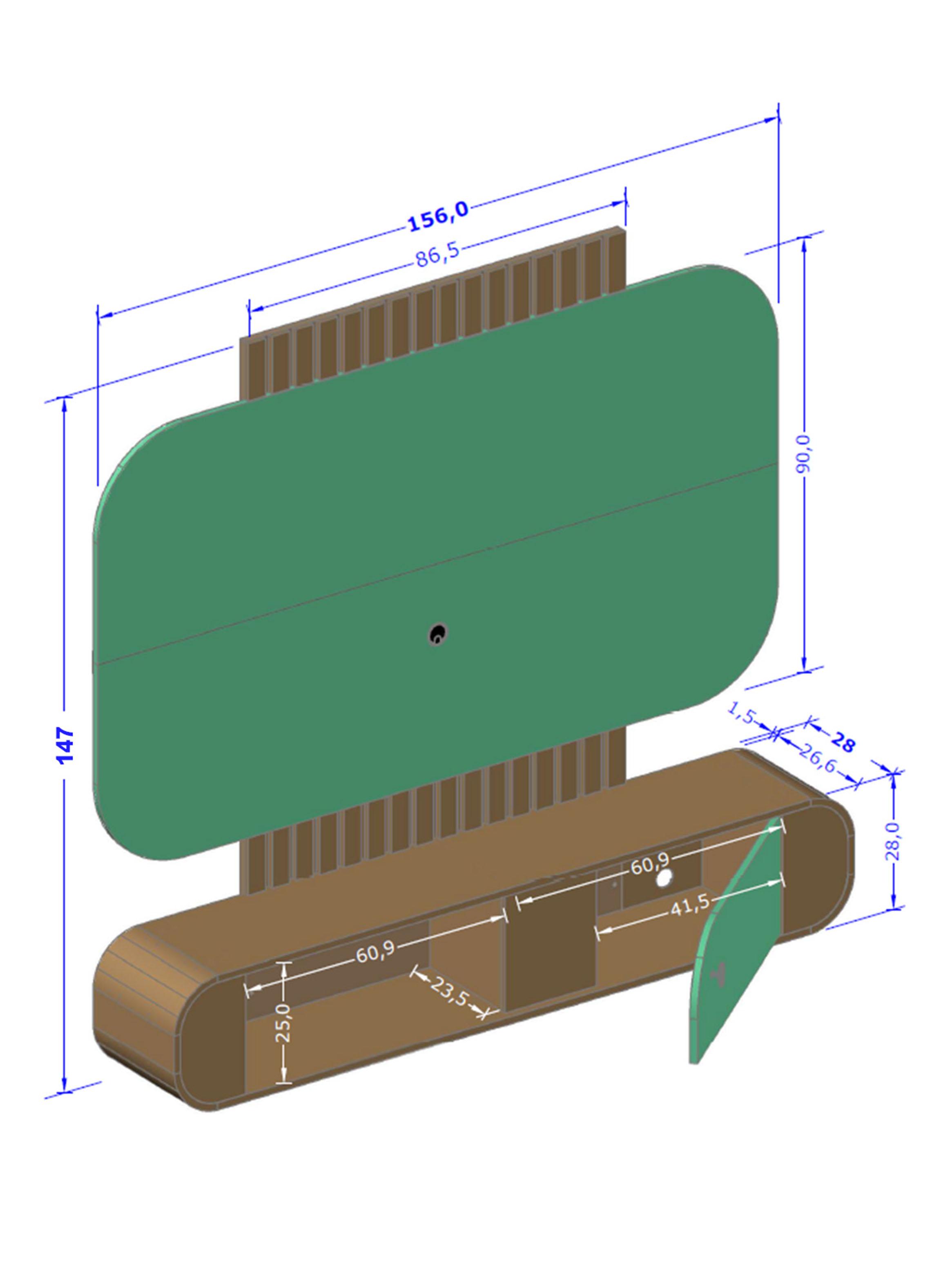 Panel Rack Tv 55'' Jurere-1